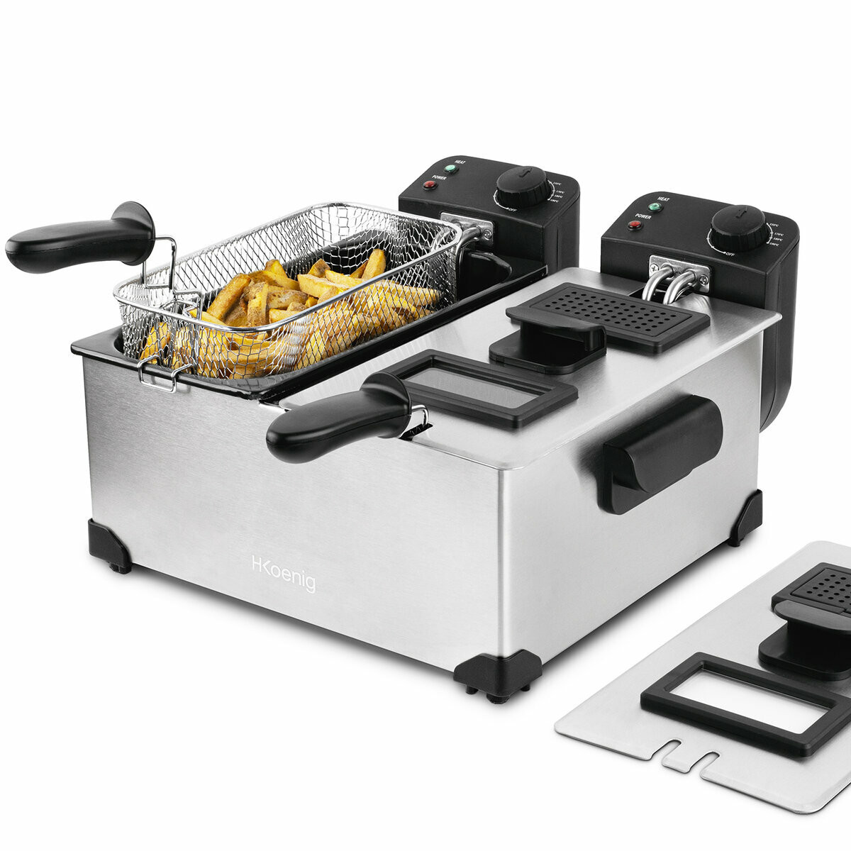 friteuse double bac - dfx600, H.KOENIG