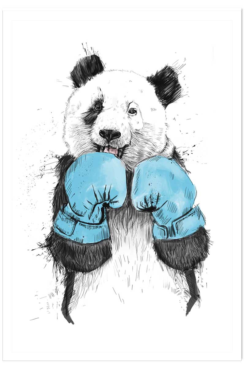 Affiche enfant boxe panda, HEXOA