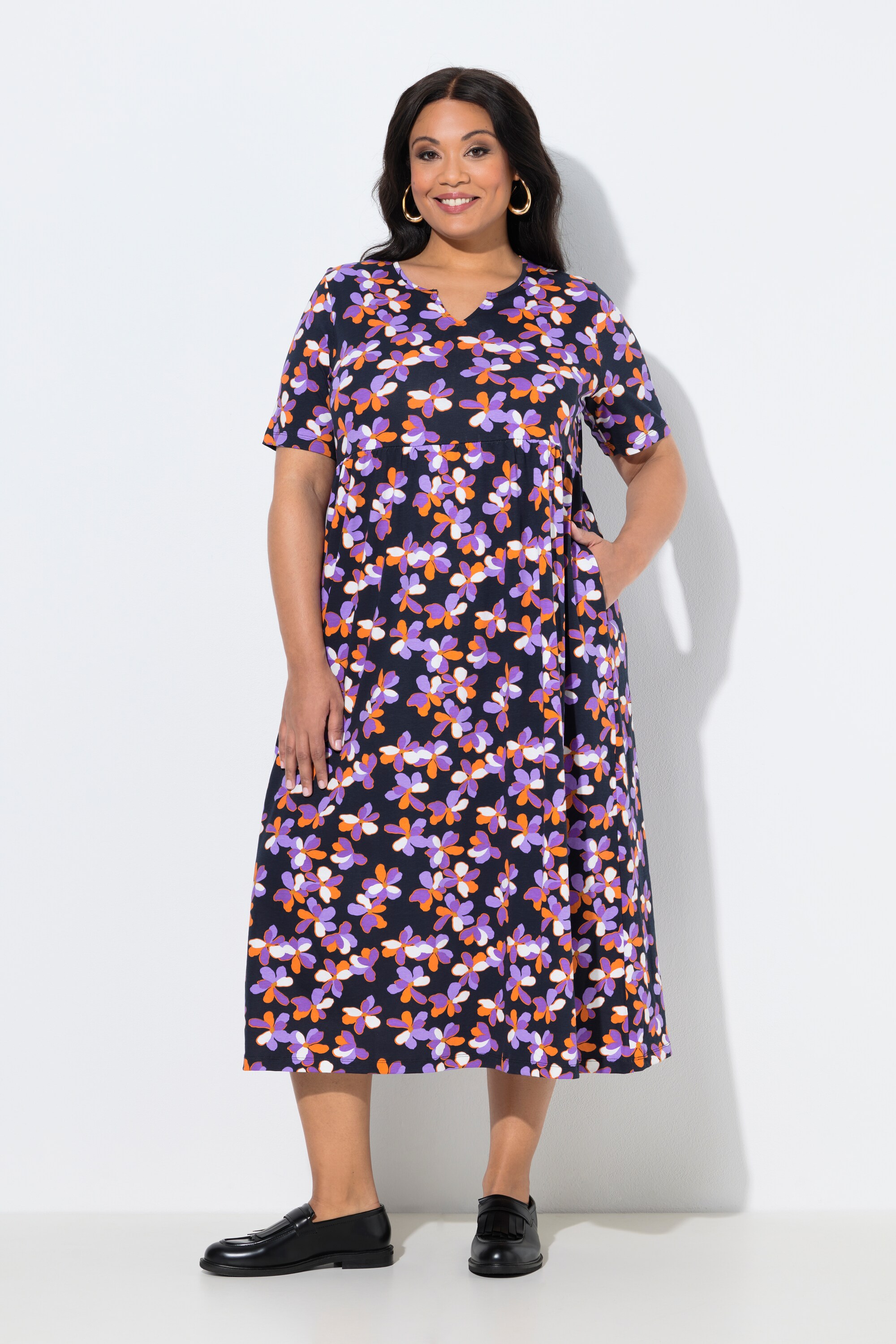 Robe maxi coupe évasée, poches, ULLA POPKEN