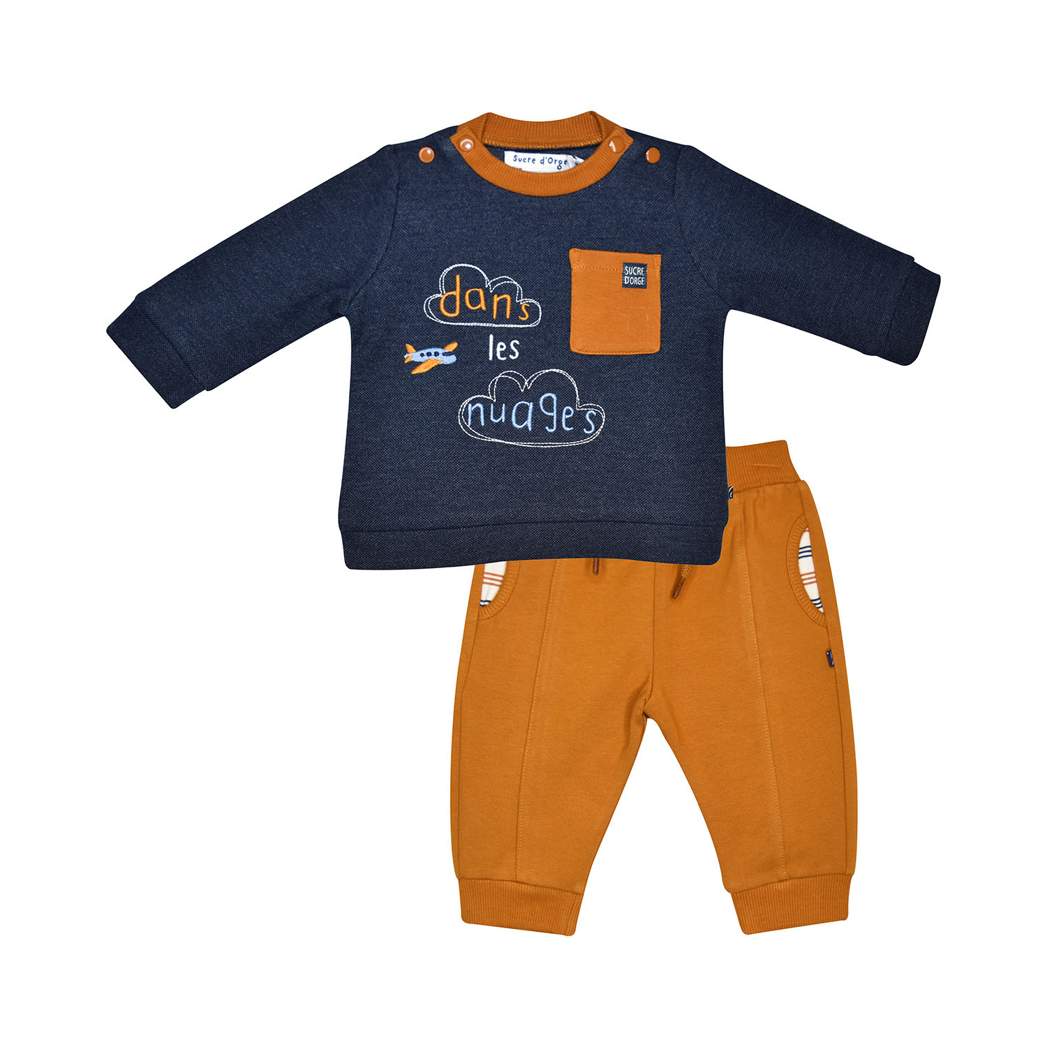 Sweat pantalon ilyes molleton bebe, SUCRE D'ORGE