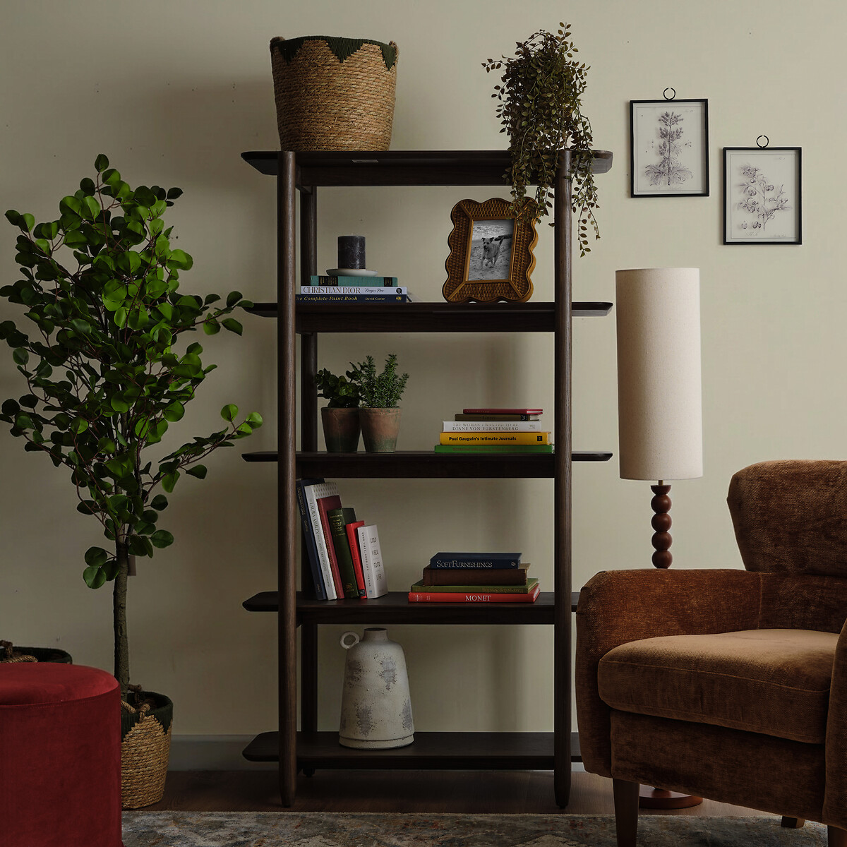 Hale Smoked Wood Open Display Shelving Unit, ÉDITÉ