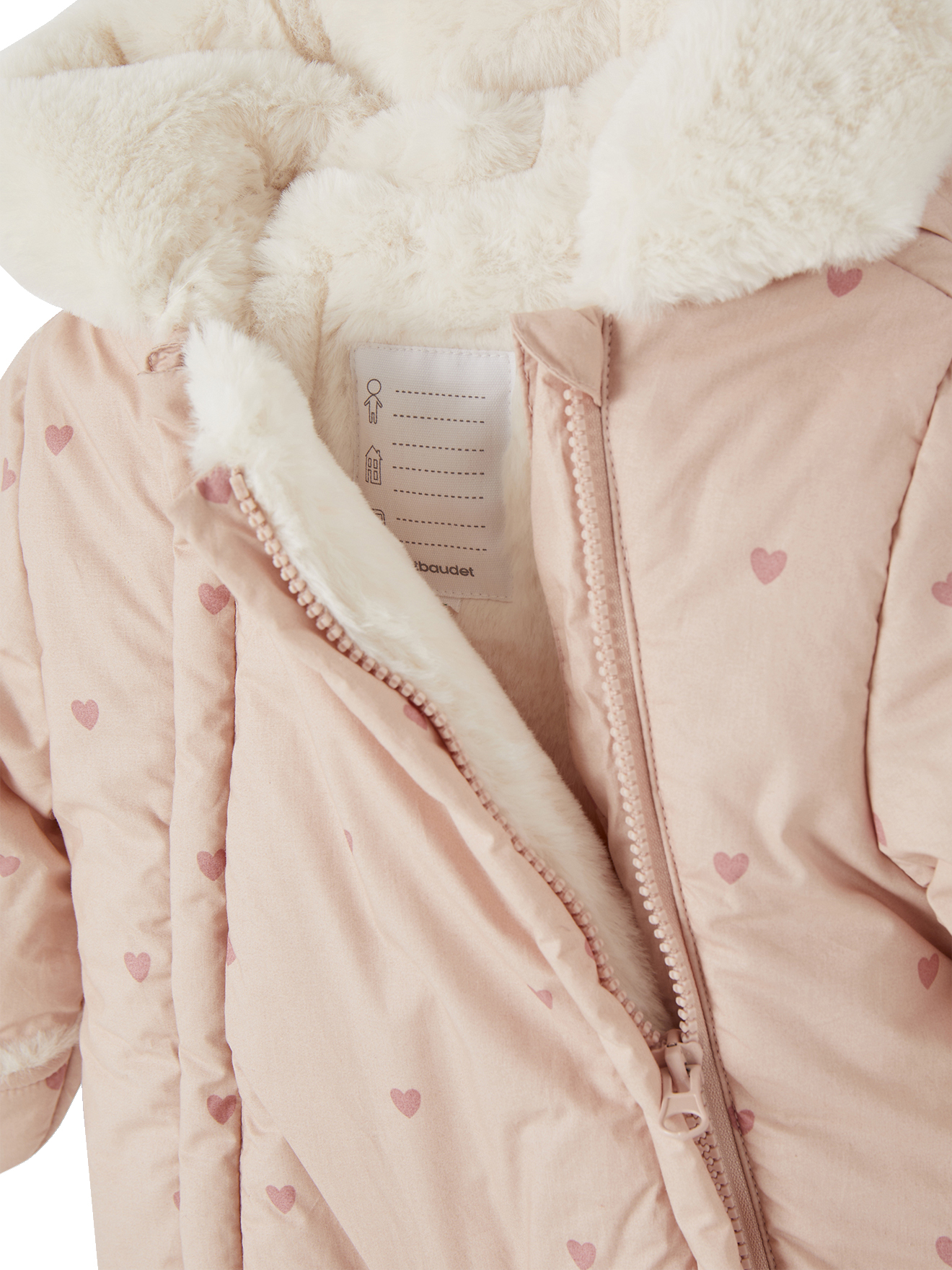 VERTBAUDET Combi-Pilote 2 En 1 Avec Moufles Et Chaussons Bébé - Mauve 24 Mois (86cm)