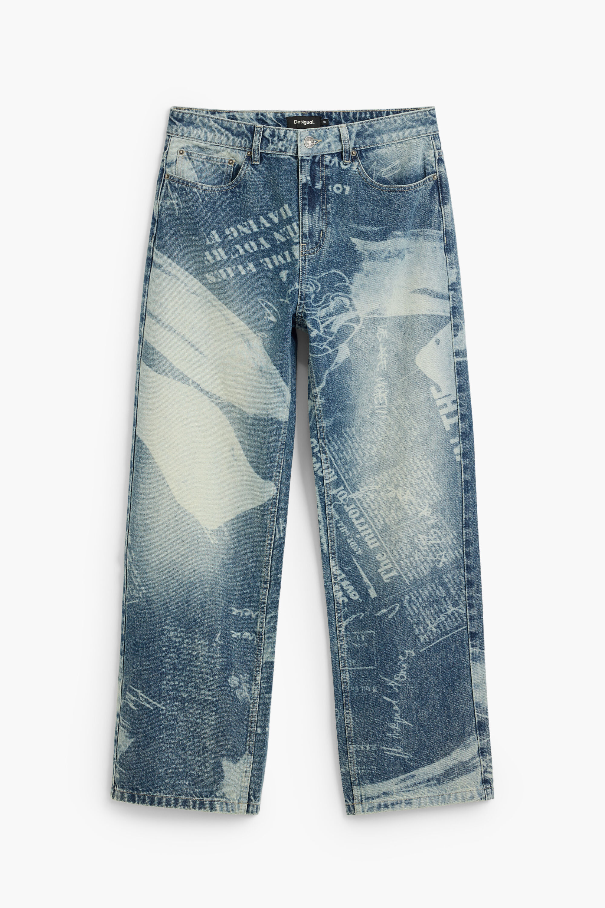 pantalon jean long uni, DESIGUAL