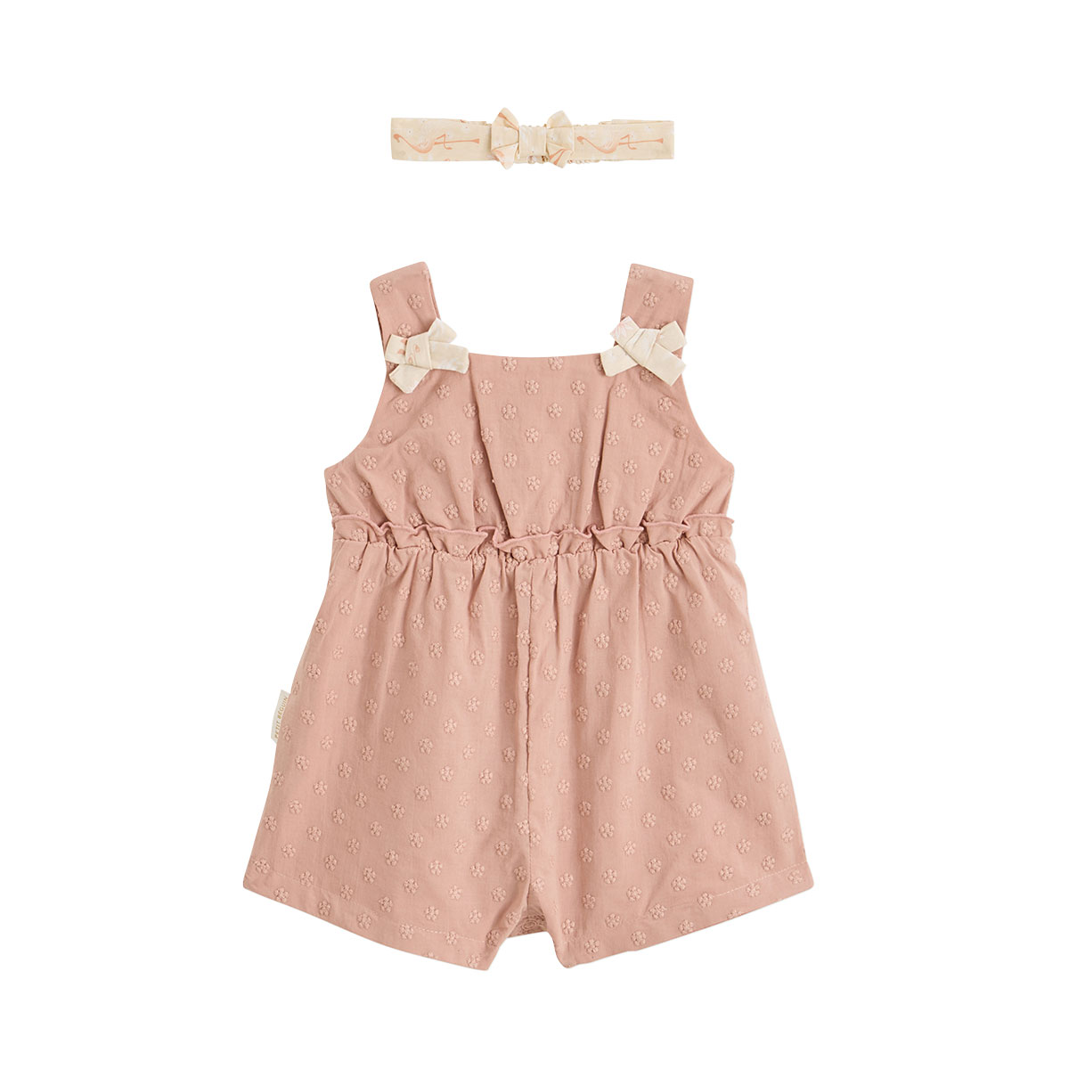 Barboteuse bébé en broderie anglaise + headband Poésie d'été, PETIT BEGUIN