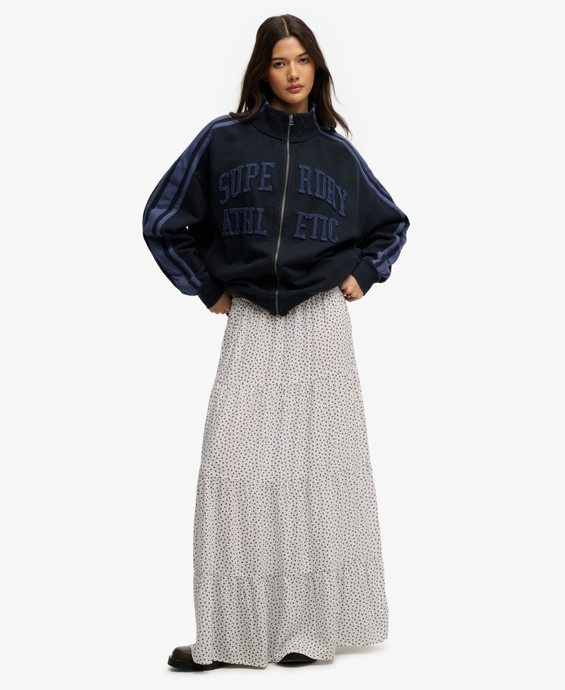 Jupe Longue à Volants Tissée, SUPERDRY