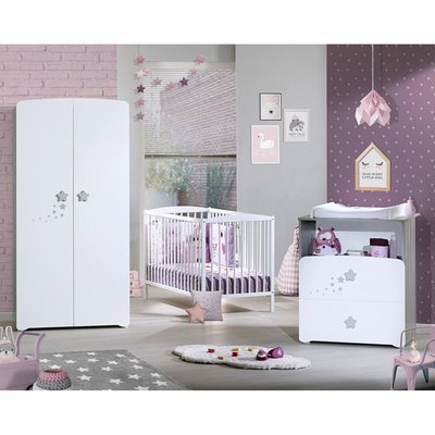 Chambre bébé trio lit little big bed + commode + armoire Nao BABY PRICE