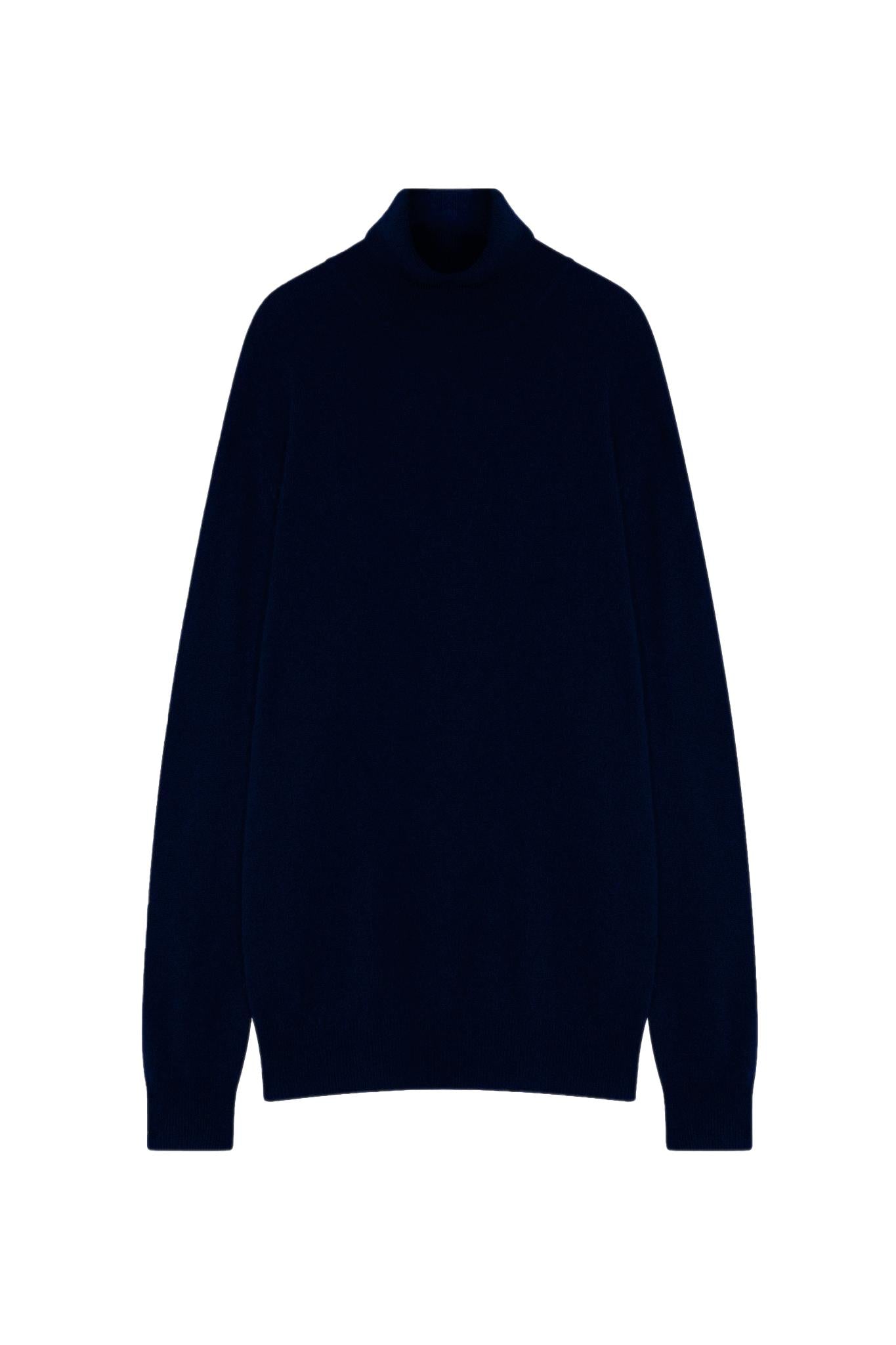 Pull Col Roulé Navy Connor, JUST CASHMERE