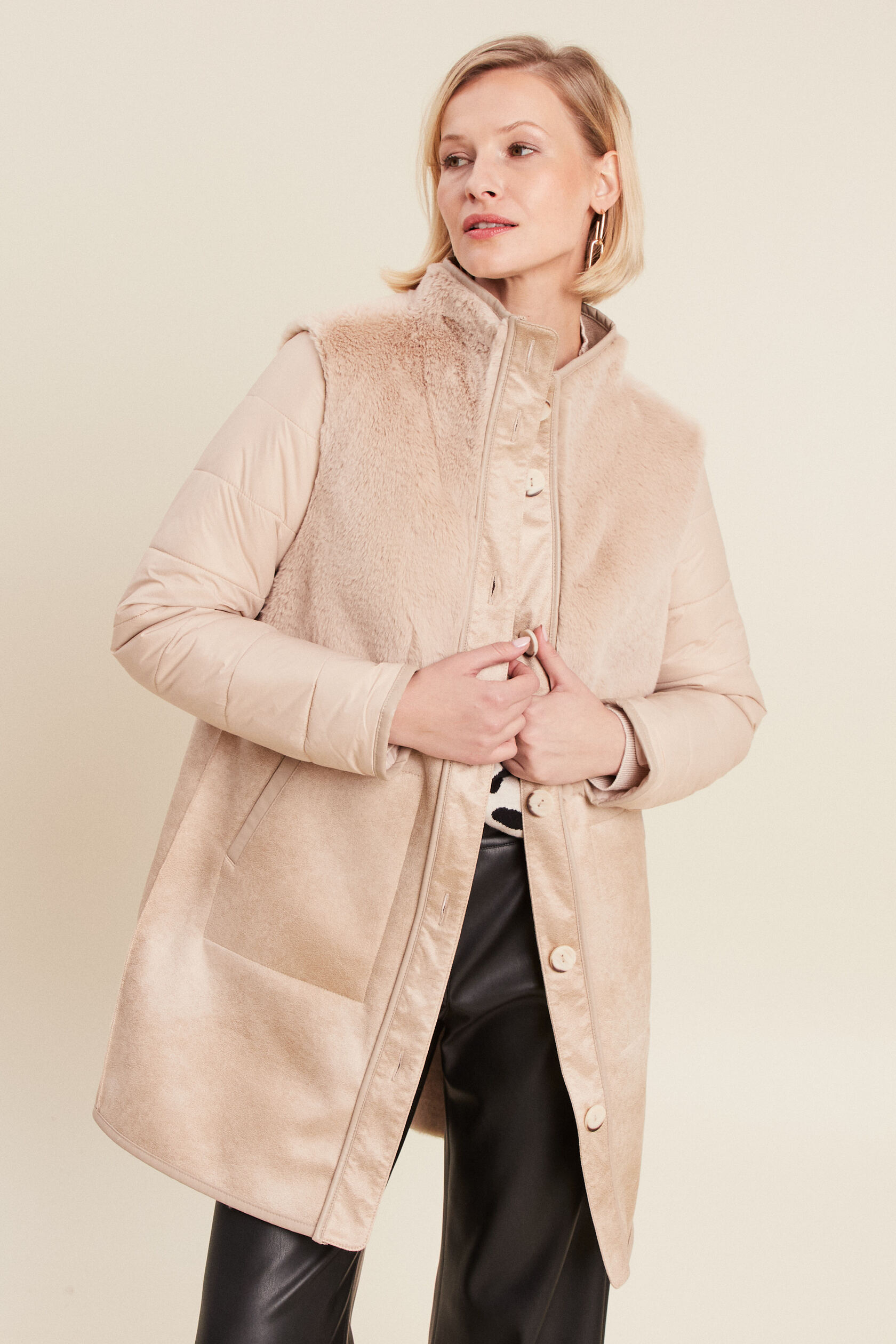 Manteau long suédine, BREAL