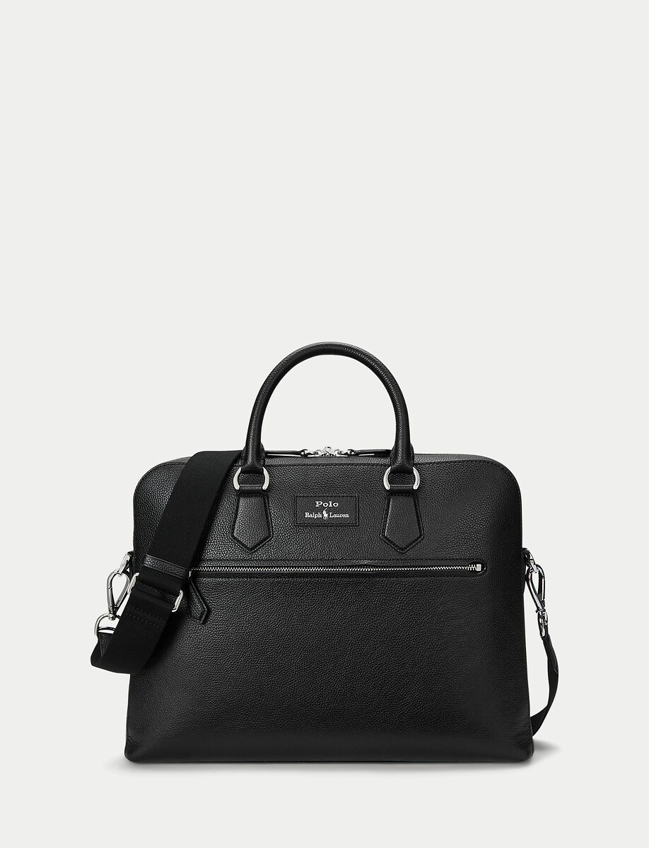Shagreen Leather Satchel, POLO RALPH LAUREN