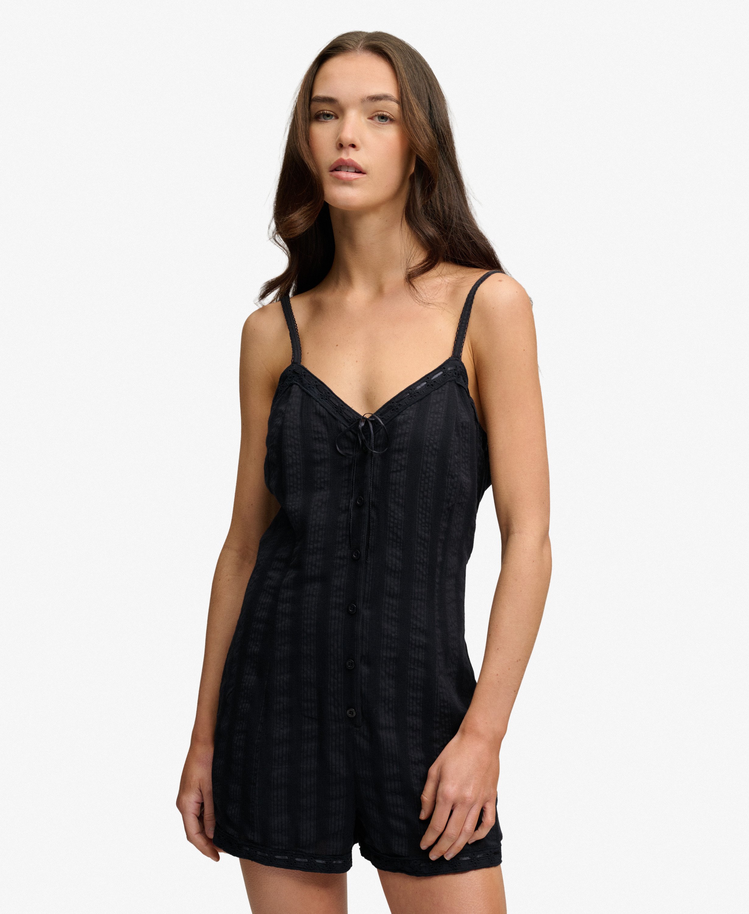 Combishort à Bretelles en Dentelle, SUPERDRY