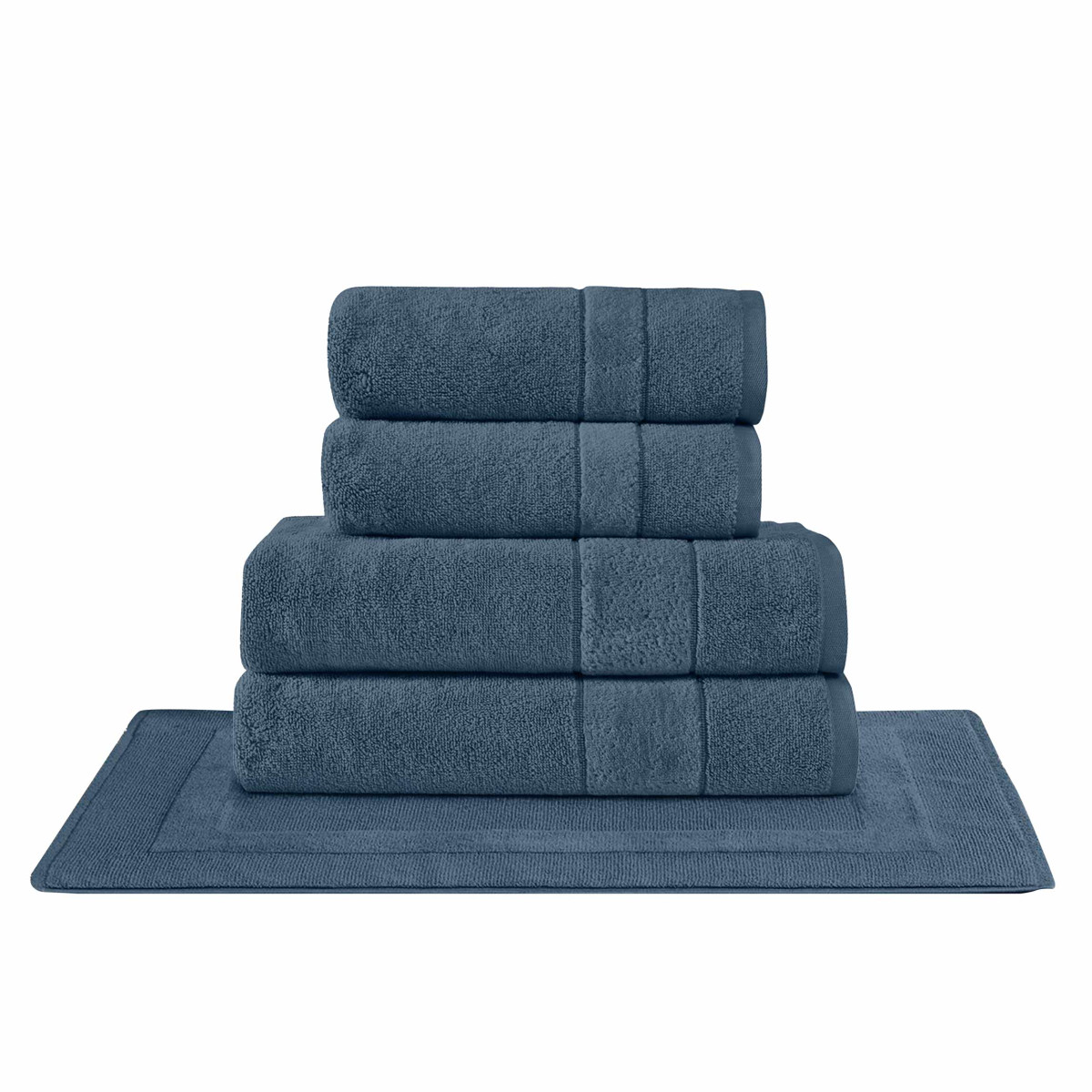 Ensemble de bain 5 pièces 650 g/m² avec tapis CALIFORNIA, SENSEI MAISON
