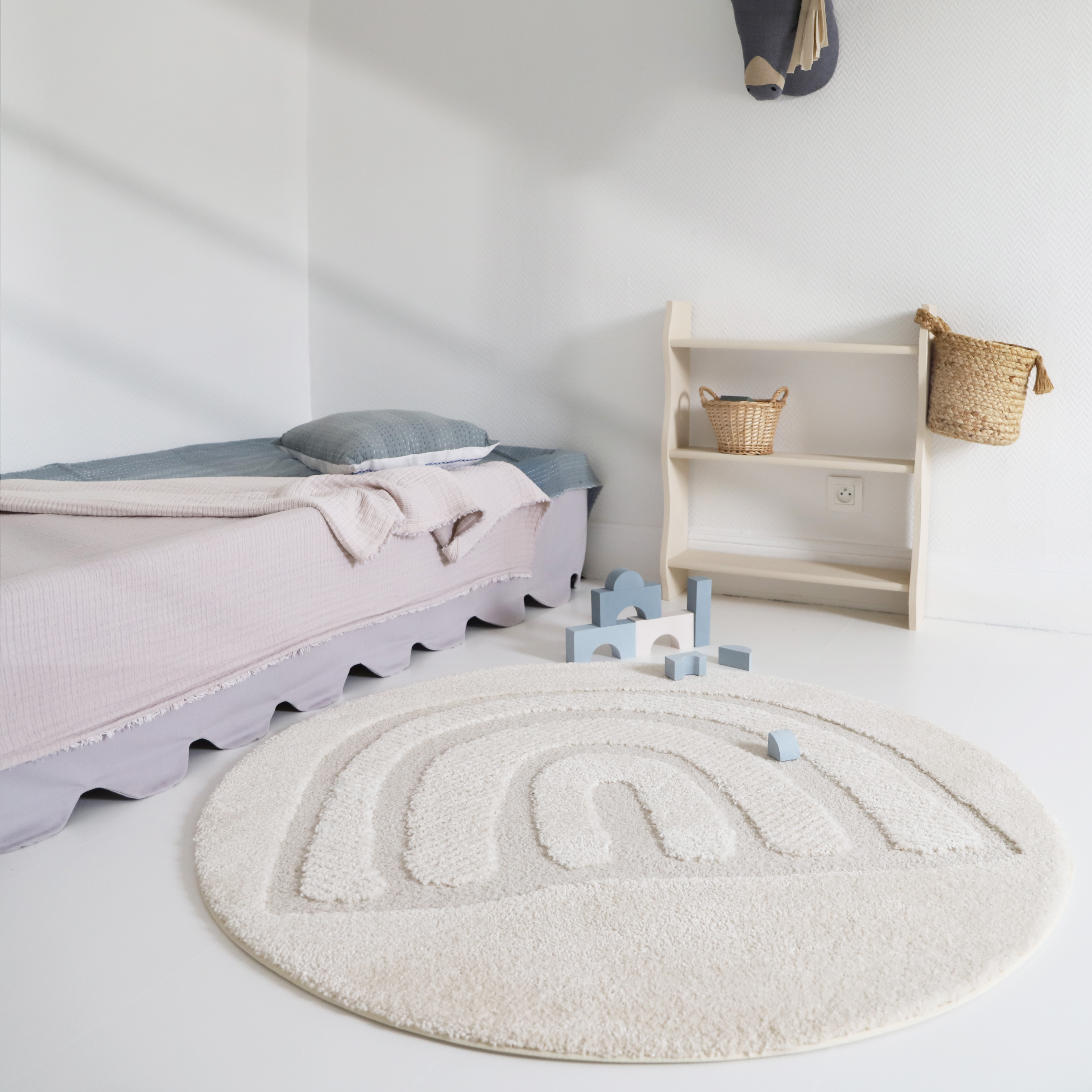 Tapis enfant arc en ciel ton sur ton RAINBOW DREAM, NATTIOT
