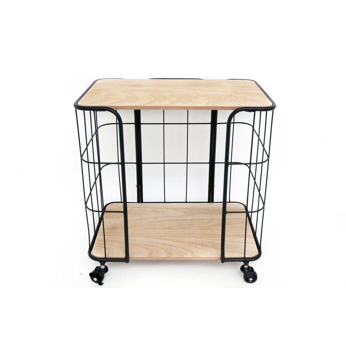 table d'appoint filaire industriel wheelie - l. 49 x h. 51 cm
