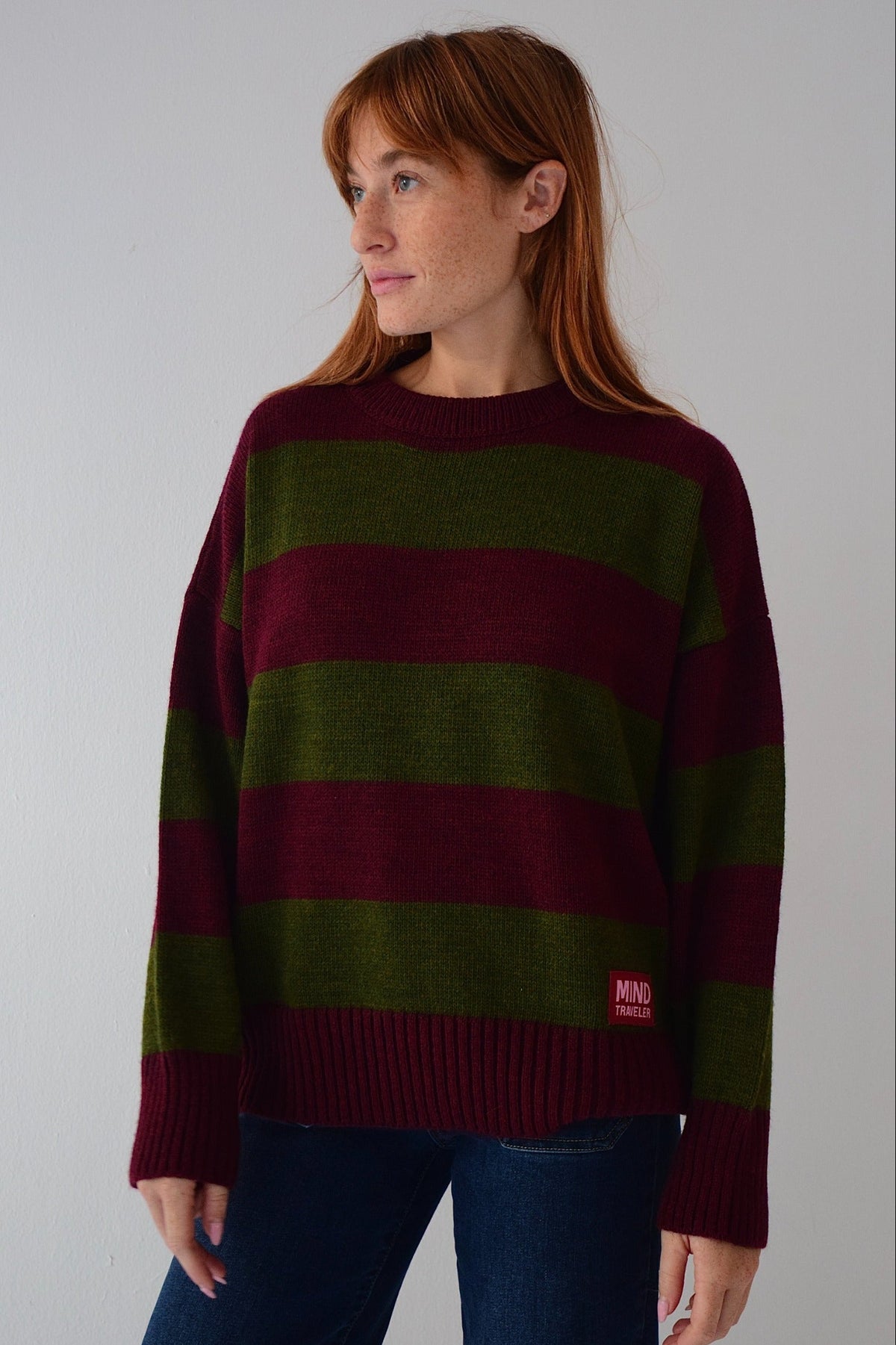 Pull rayé col rond ALEX, MINDTRAVELER