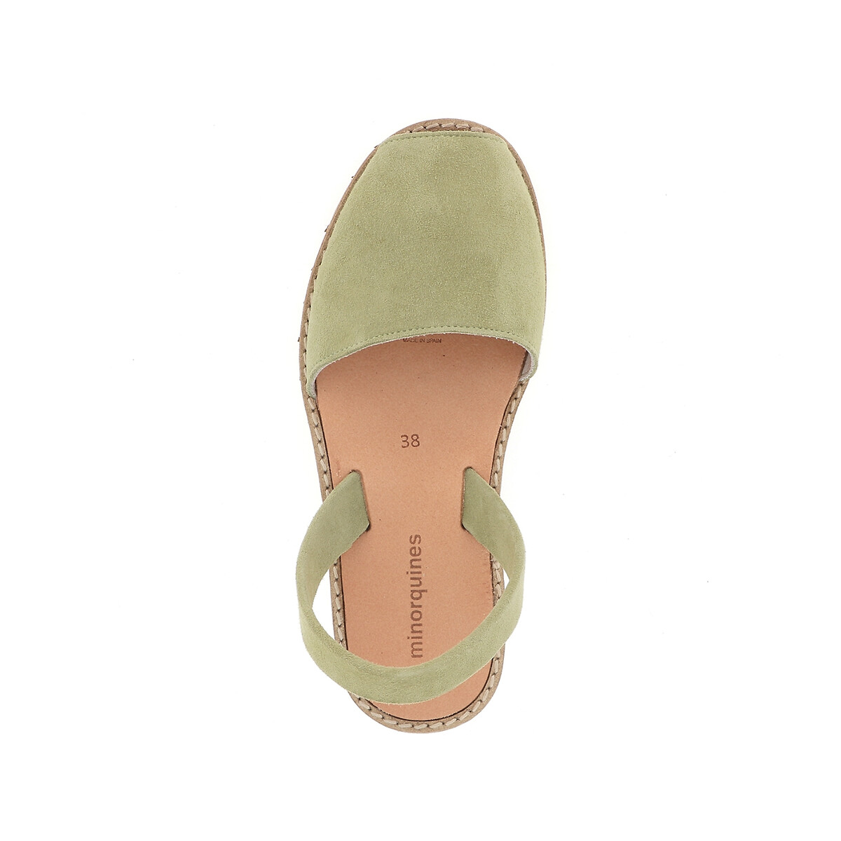 Avarca suede sandals green Minorquines La Redoute