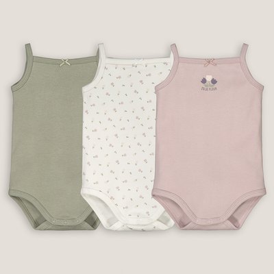 Pack of 3 Strappy Bodysuits LA REDOUTE COLLECTIONS