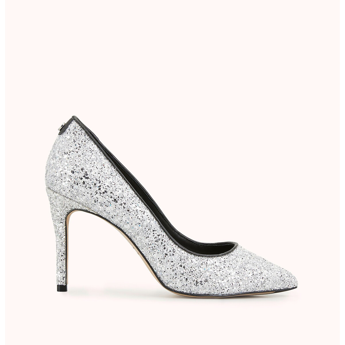 Azoa Glittery Leather Heels with Pointed Toe