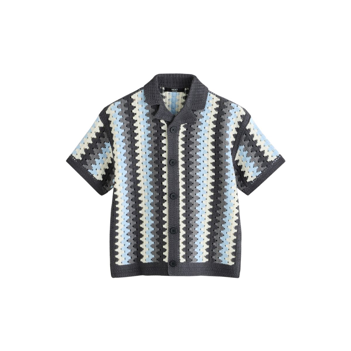 Polo en maille crochet texturée, NEXT