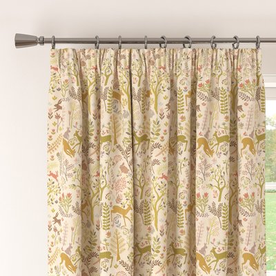 Woodland Tapestry Spice Lined Pencil Pleat Pair of Curtains SO'HOME