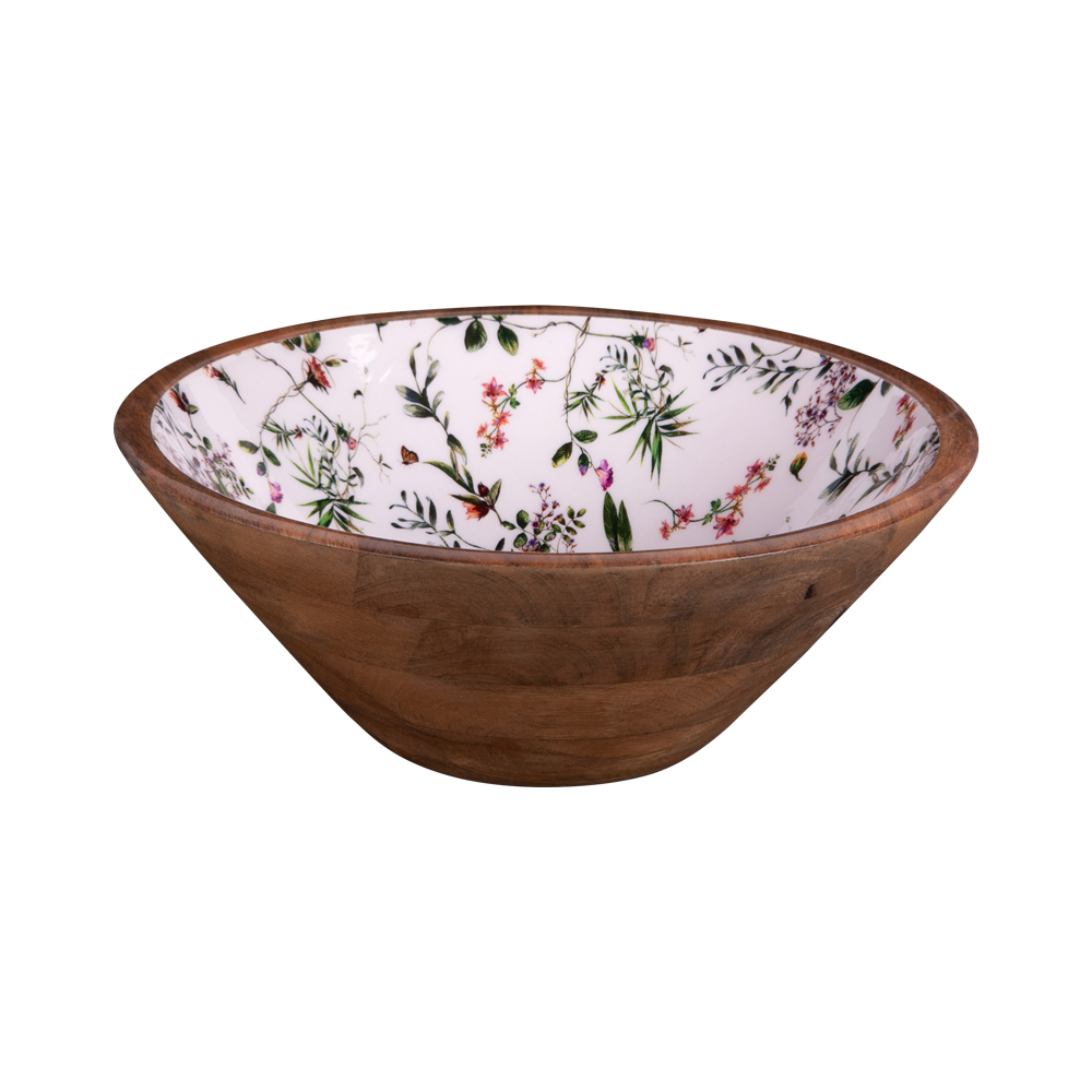 Saladier Champêtre en manguier 30 cm, TABLE PASSION