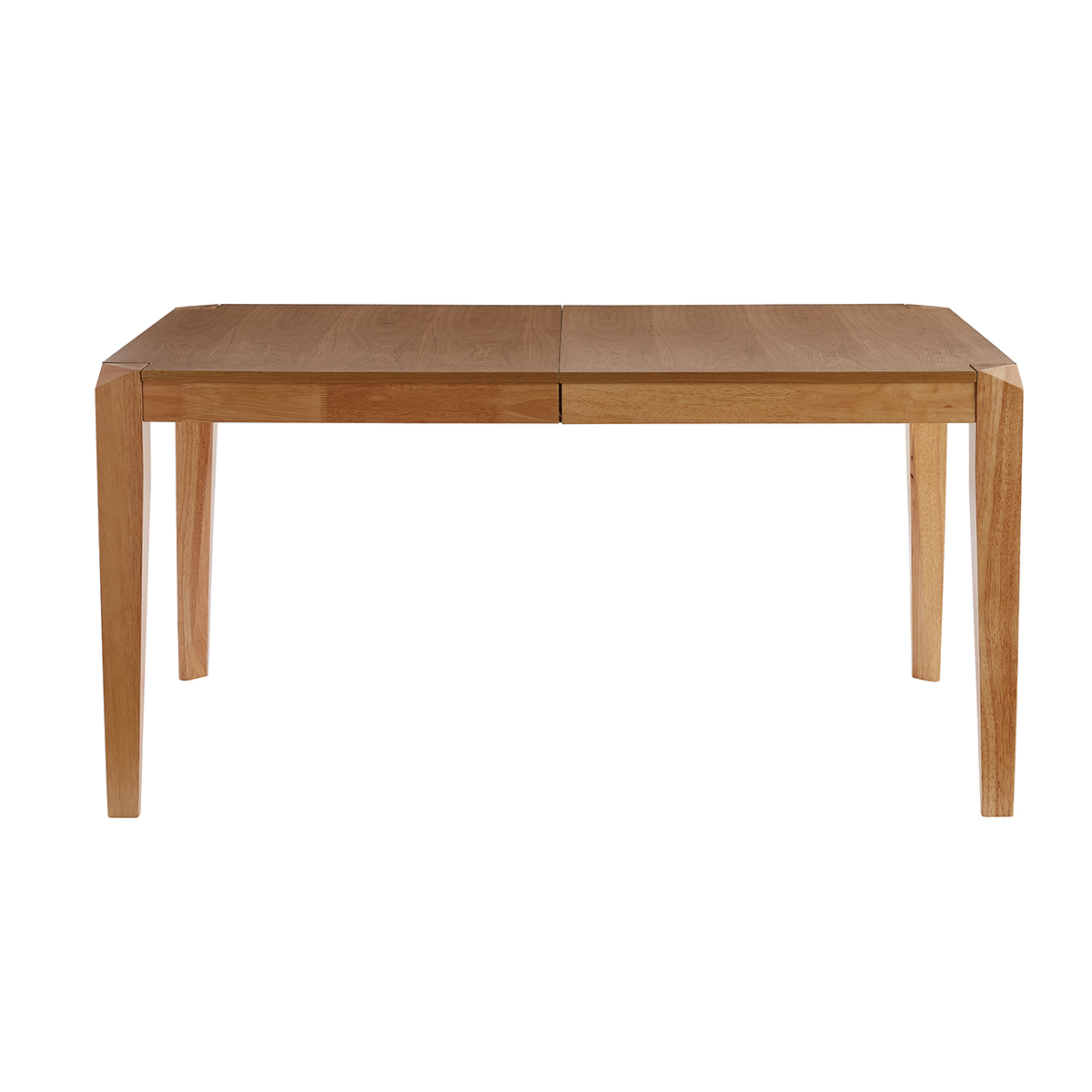 Table extensible rallonges intégrées rectangulaire en bois clair L150-180 cm BOLLY, MILIBOO