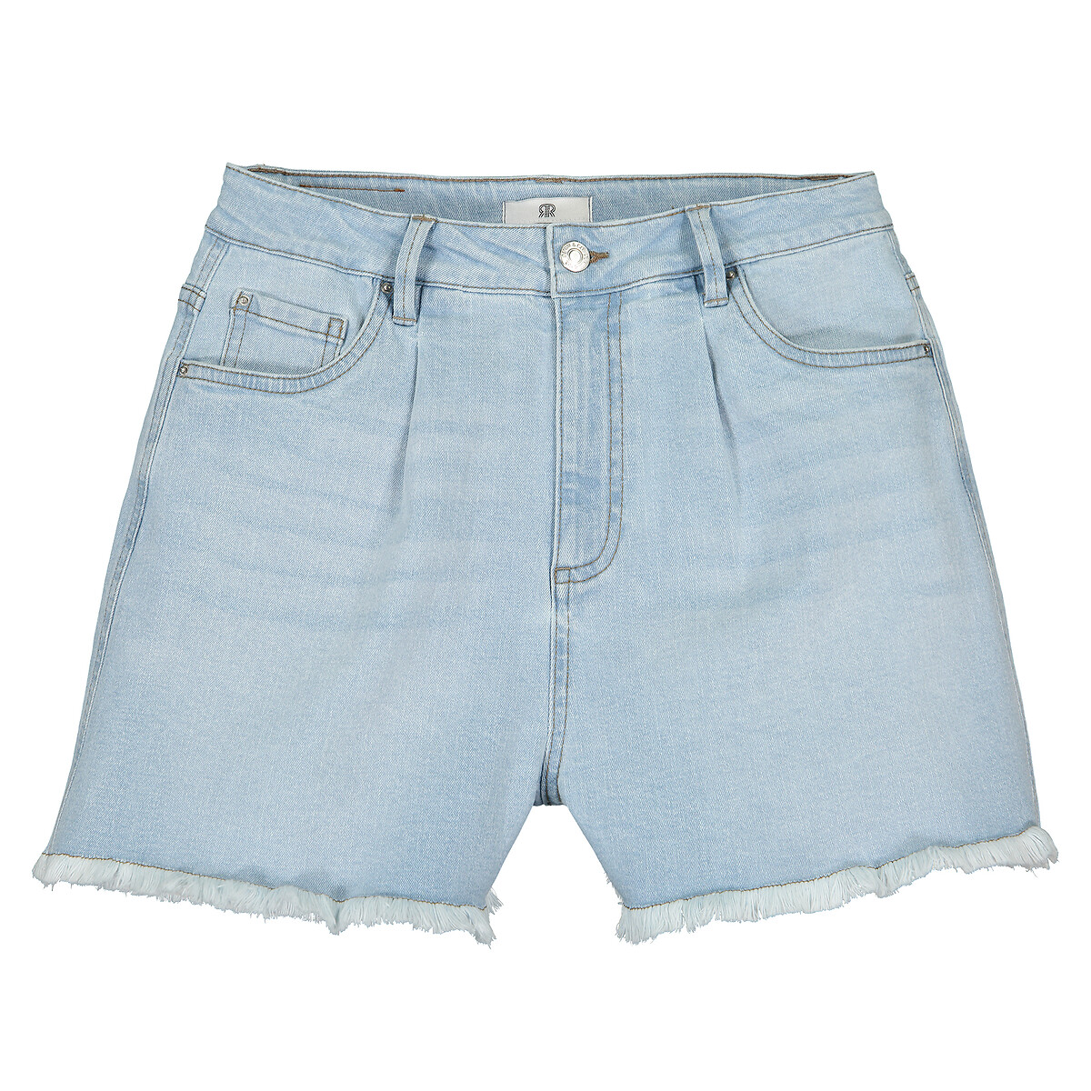 Denim Wide Leg Shorts, 10-18 Years by La Redoute