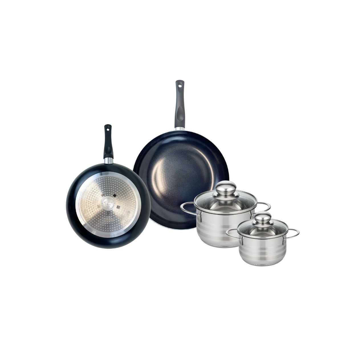 Batterie 2 poêles 20/24cm + 2 faitouts 12/14cm PRIMA BRILLANT, ELO