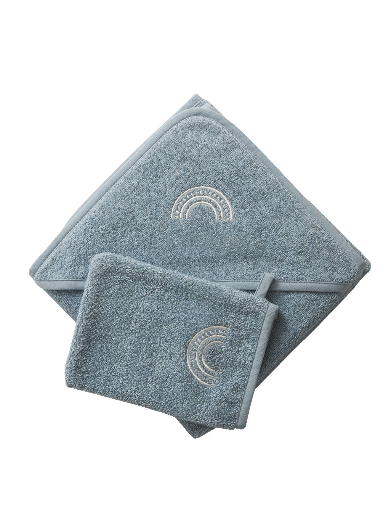 VERTBAUDET Cape De Bain + Gant Oeko-Tex® Ocre 100x100 Cm – Ensemble Bébé Doux Avec Capuche Broderie, Idéal Cadeau Naissance