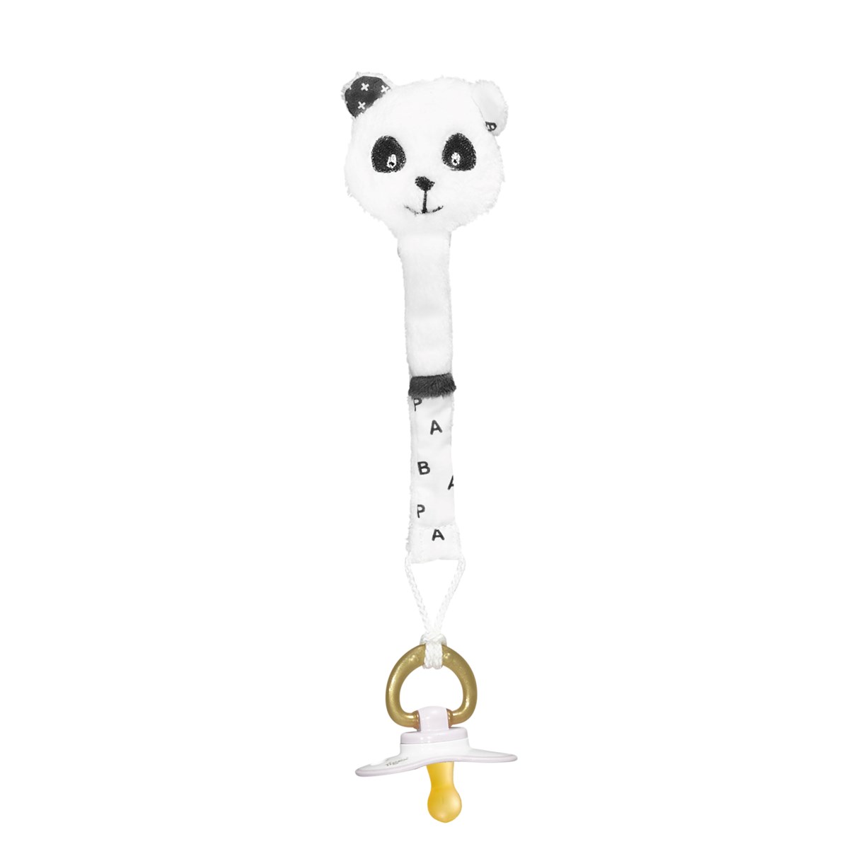 Attache-tétine bébé en coton panda, SAUTHON