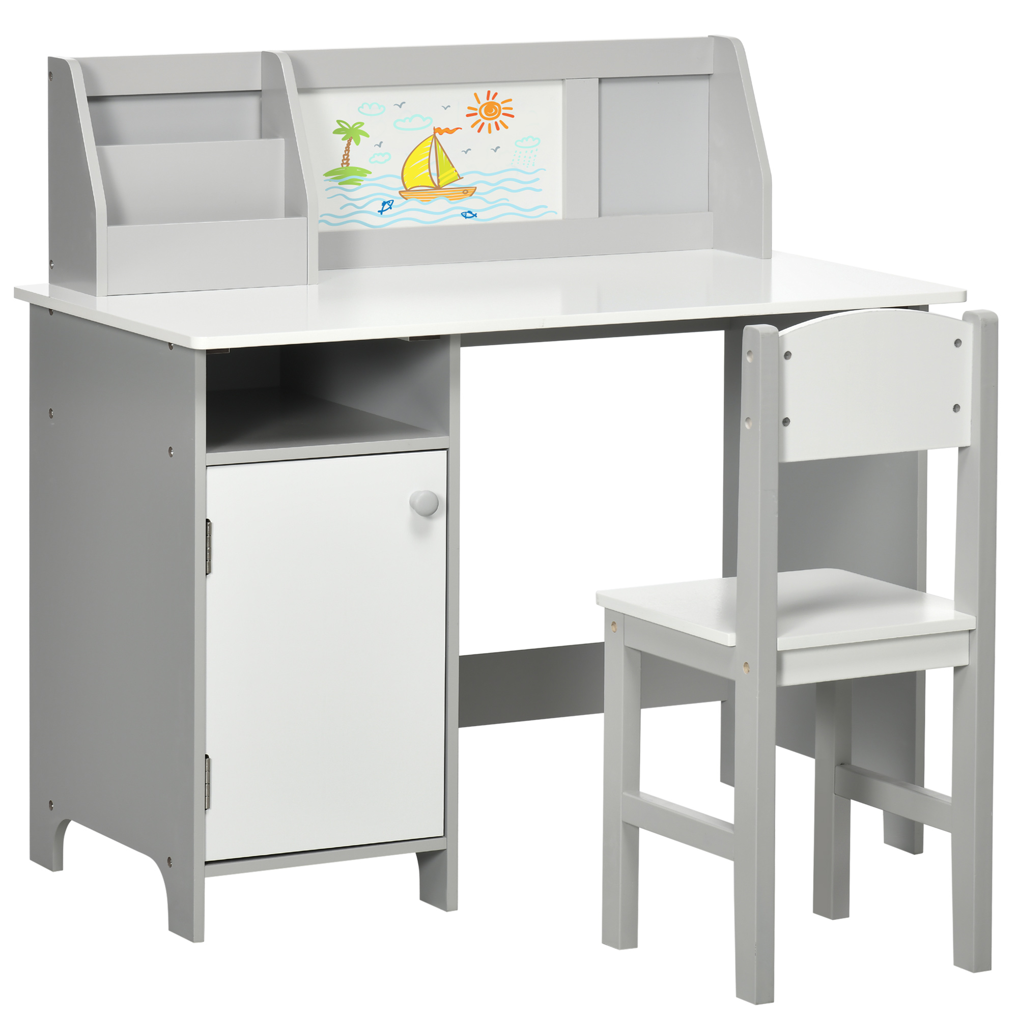 Bureau d'étude pour enfants avec chaise MDF, HOMCOM