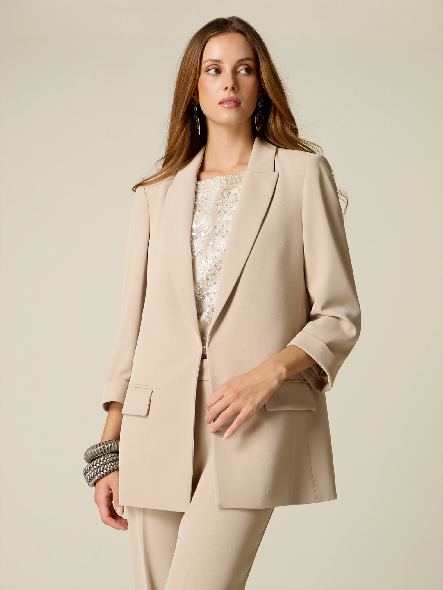 Blazer droit à manches trois-quarts, OLTRE