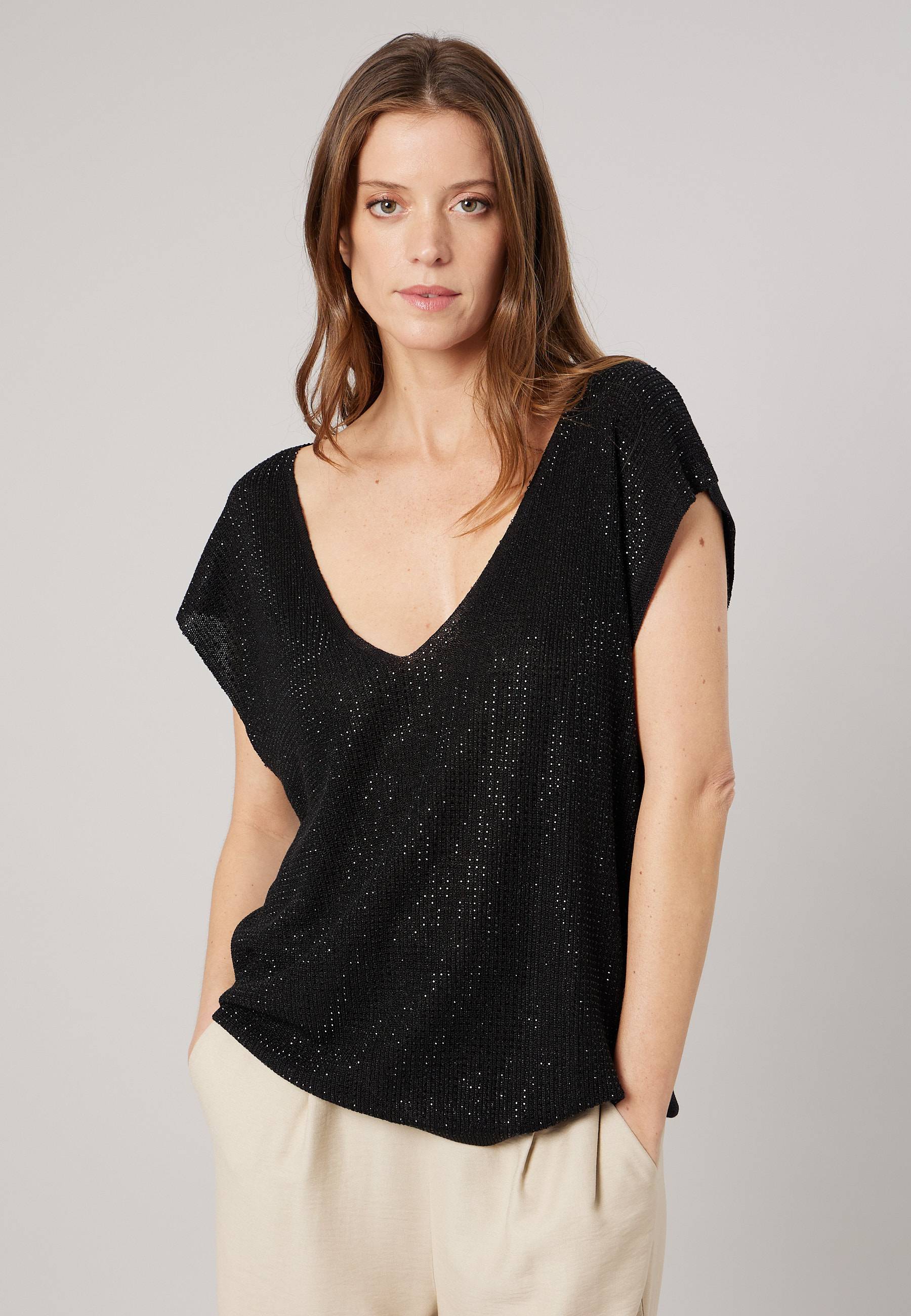 Pull ample femme en maille brillante VEYRA, DEELUXE