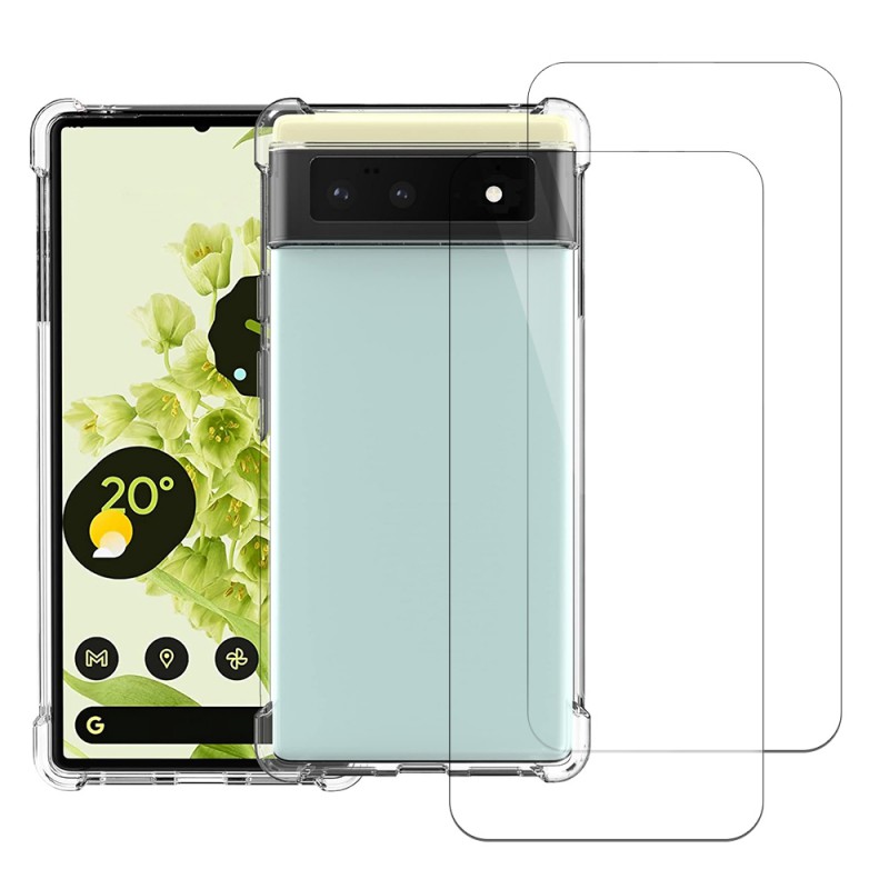 Coque Pixel 6 antichoc + 2 vitres, EVETANE