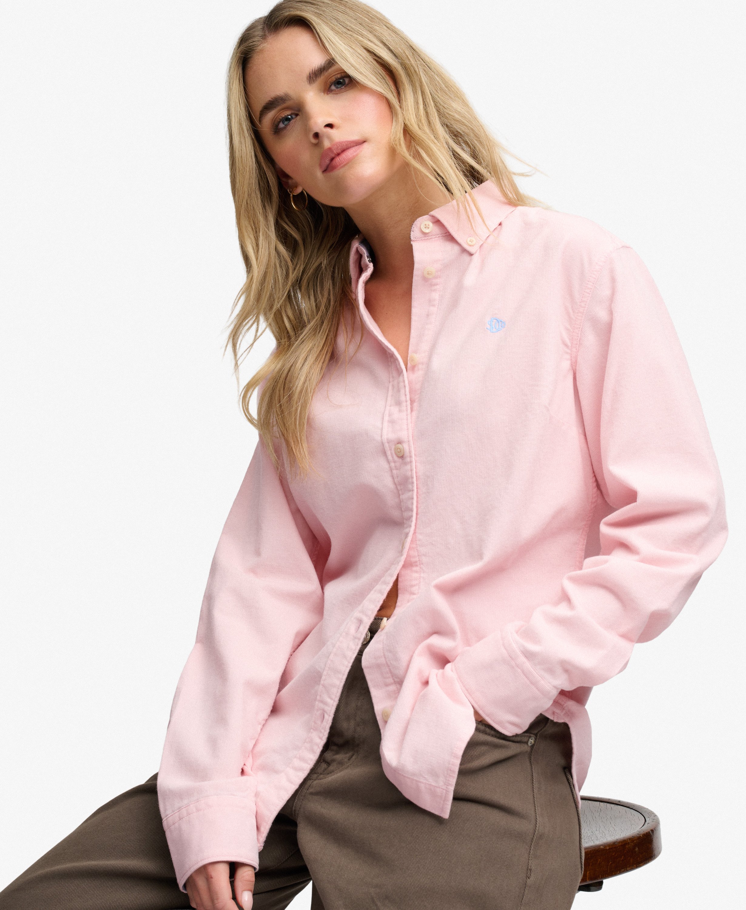 Chemise à manches longues en velours côtelé, SUPERDRY