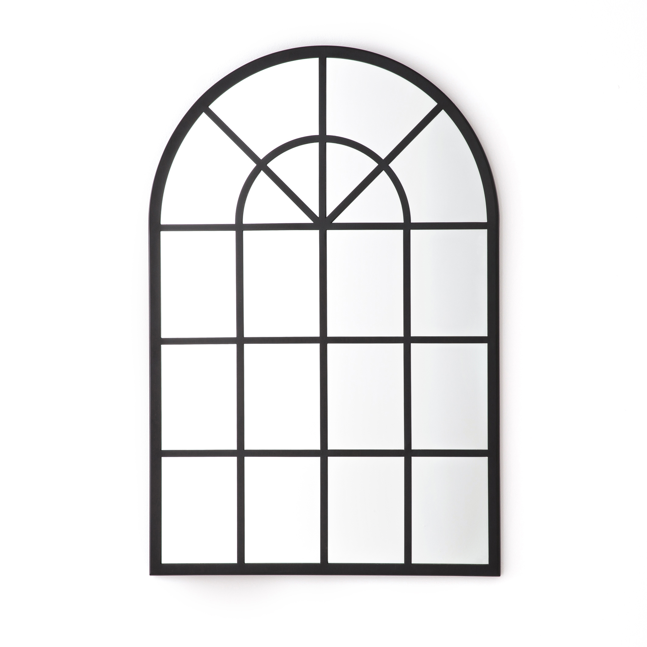 Fenster-spiegel lenaig im industrial style, 60 x 90 cm schwarz La