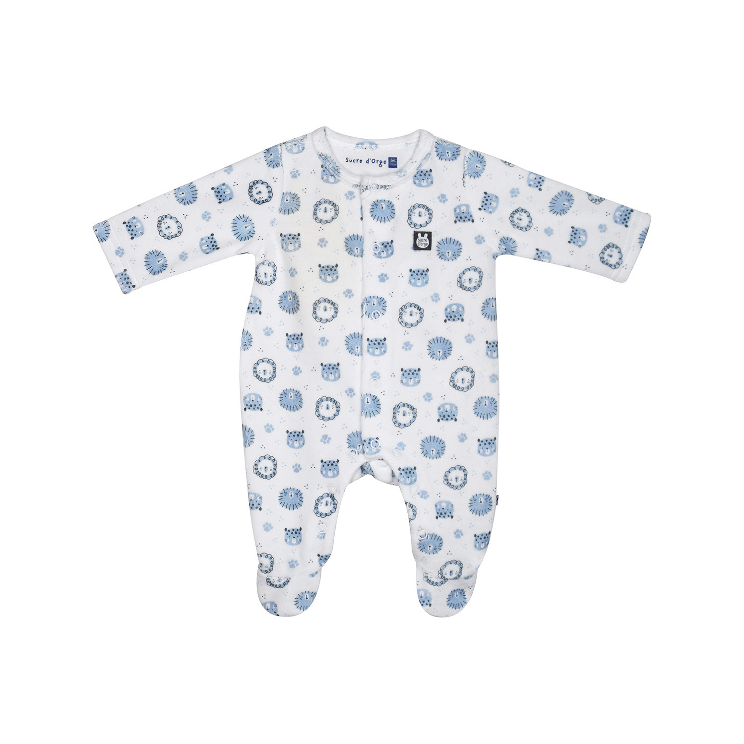 Dors bien livio velours rase ouverture devant naissance, SUCRE D'ORGE