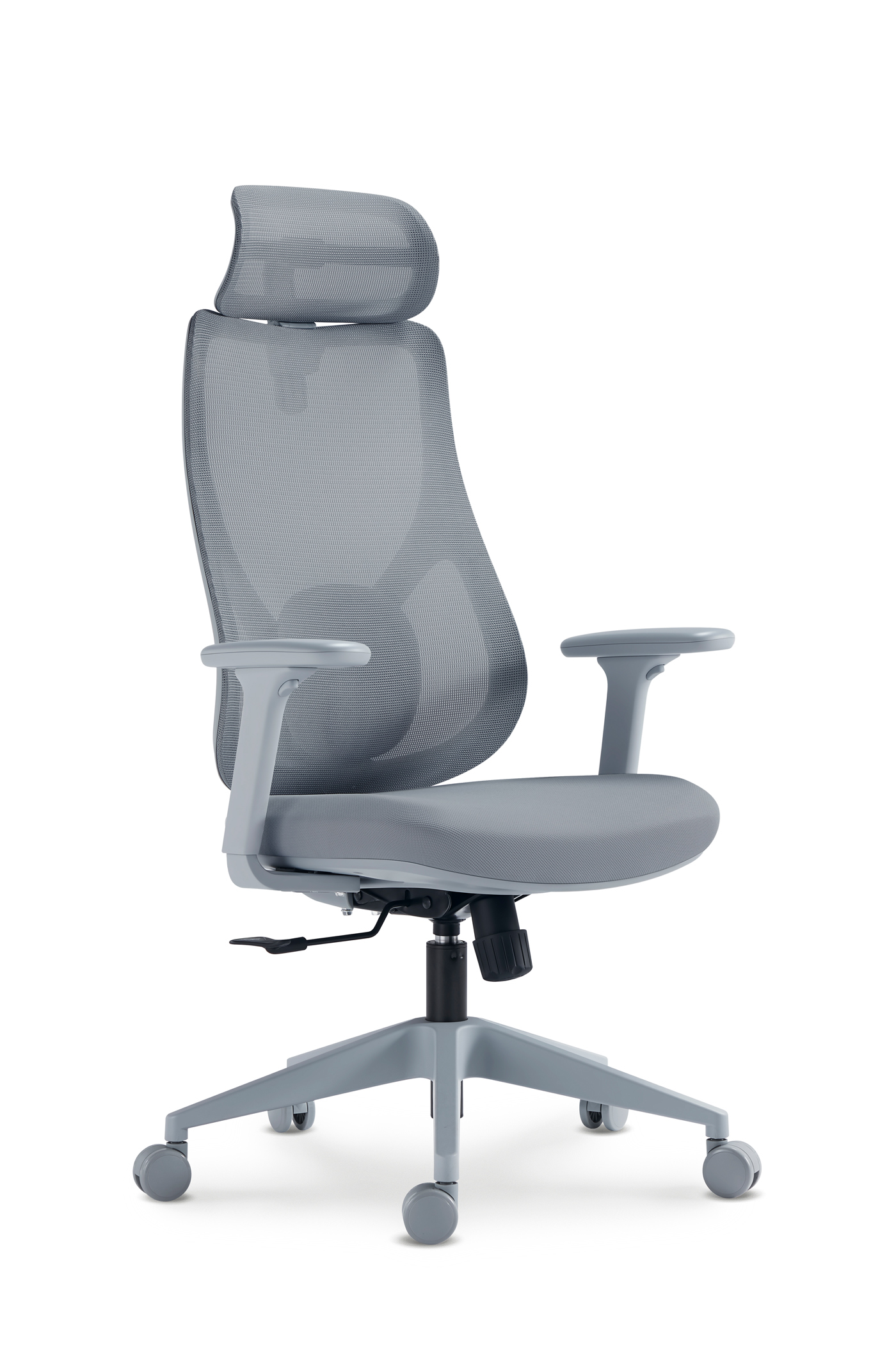 Fauteuil de bureau à roulettes en tissu et mesh, BRUNO, HISPANOHOGAR