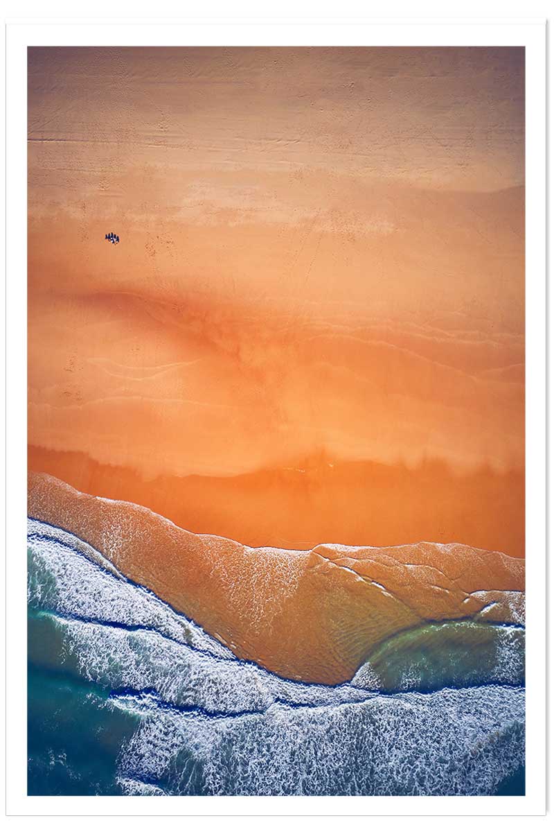 Affiche plage terre de sienne, HEXOA