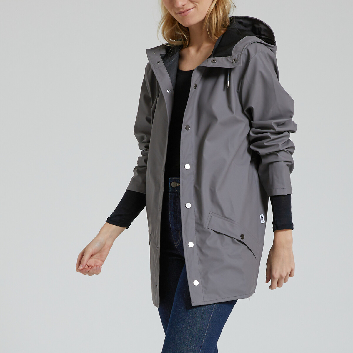 Unisex Waterproof Hooded Jacket with Zip Fastening