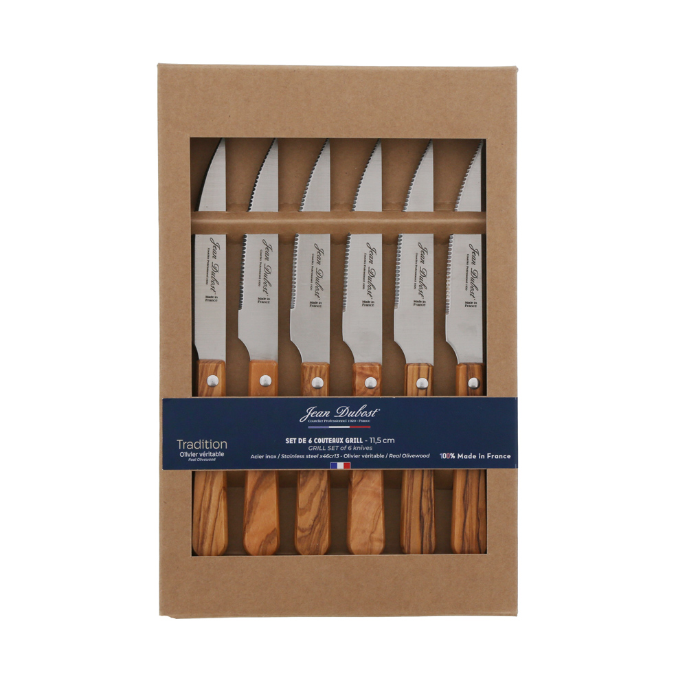 Coffret de 6 couteaux à steak, JEAN DUBOST