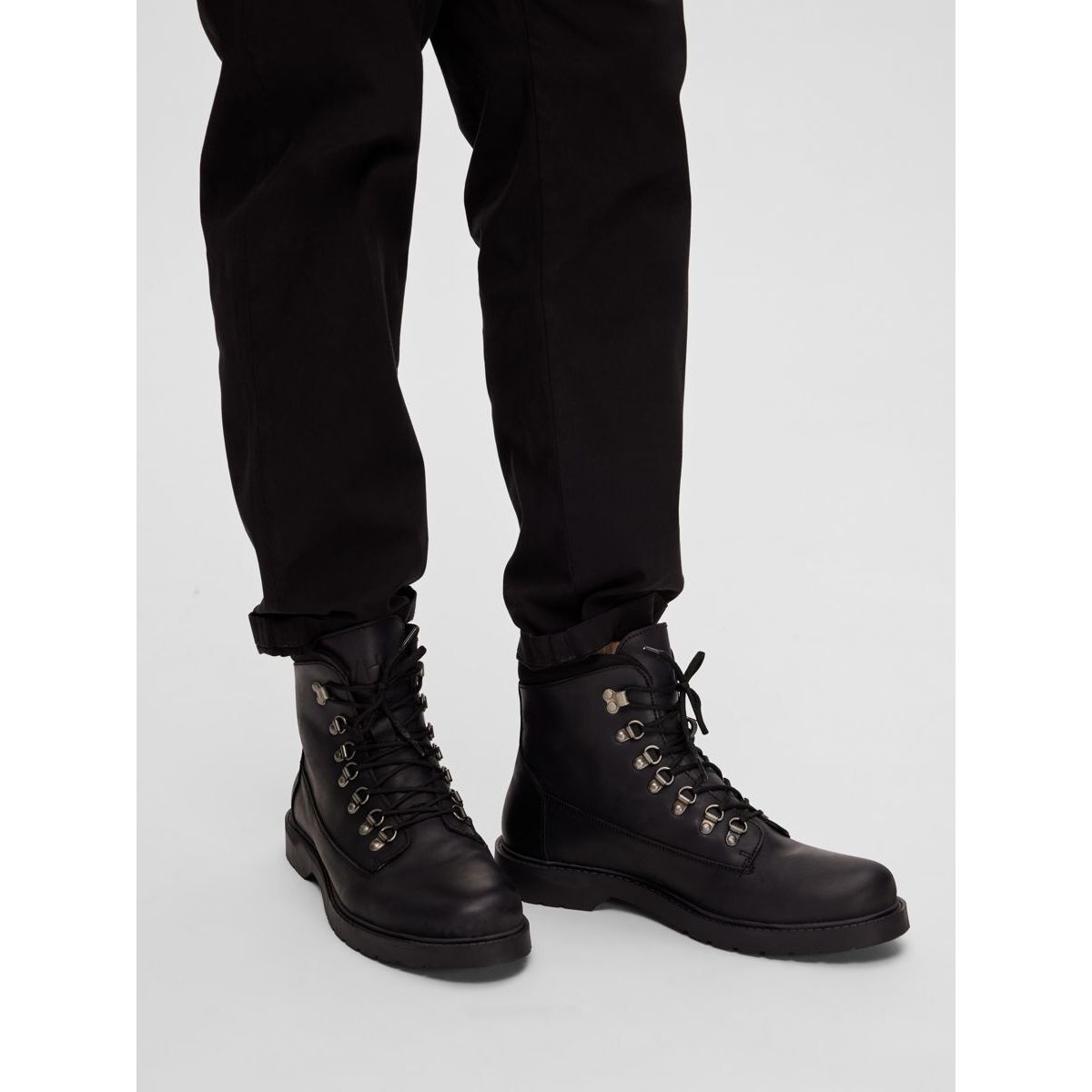 Bottes randonn e cuir Selected Homme La Redoute