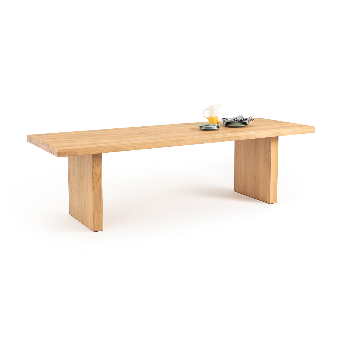 Vova Solid Oak Dining Table Seats 8 10, How Long Is Table That Seats 8