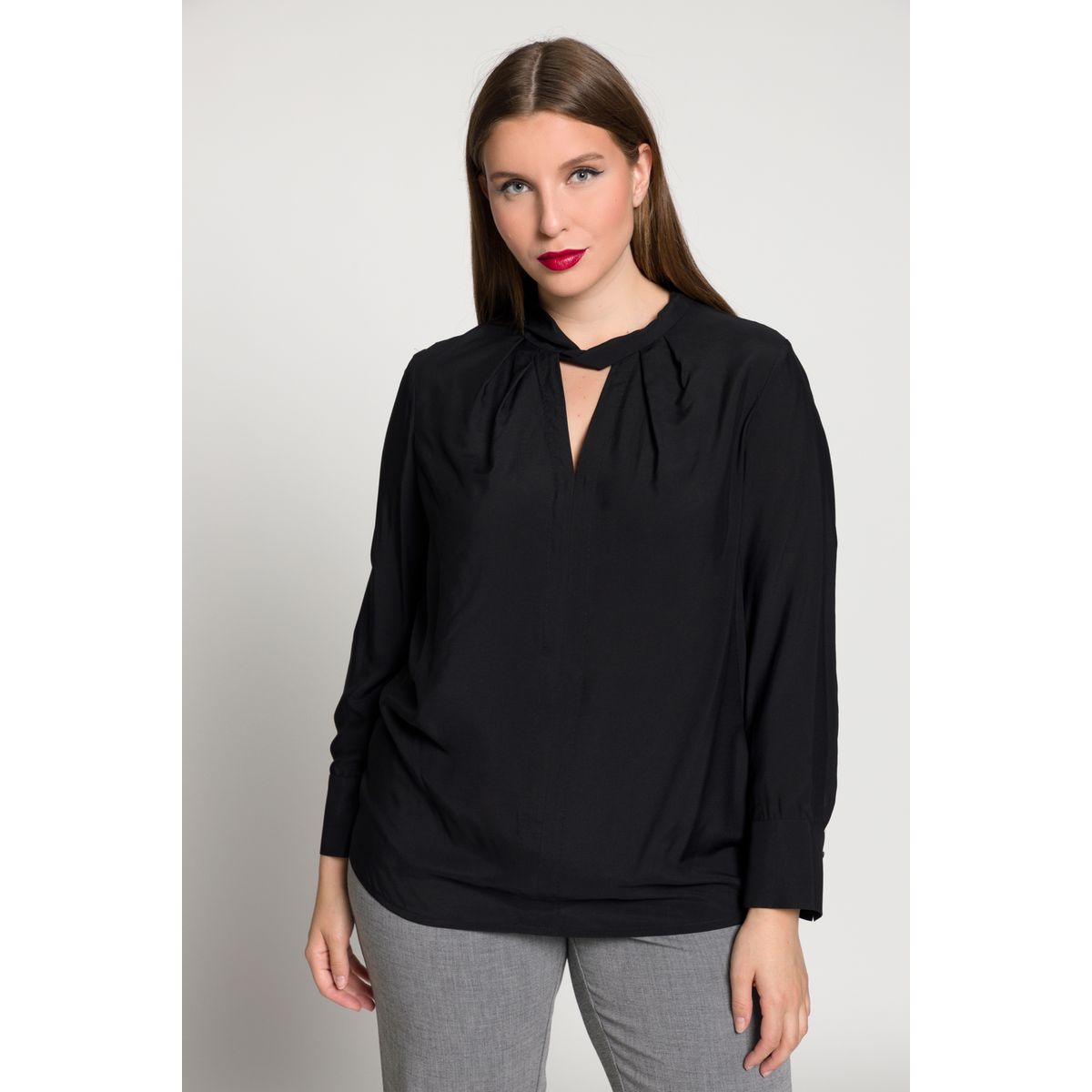 Chemisier noir femme online grande taille