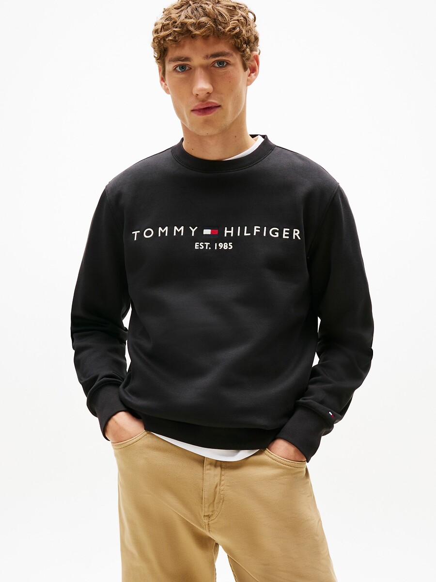 Sudadera con cuello redondo Tommy Logo, TOMMY HILFIGER