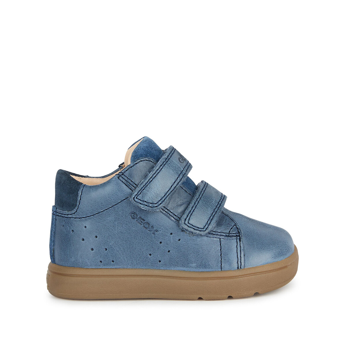Image of Kids Biglia Trainers in Leather/Suede with Touch 'n' Close Fastening