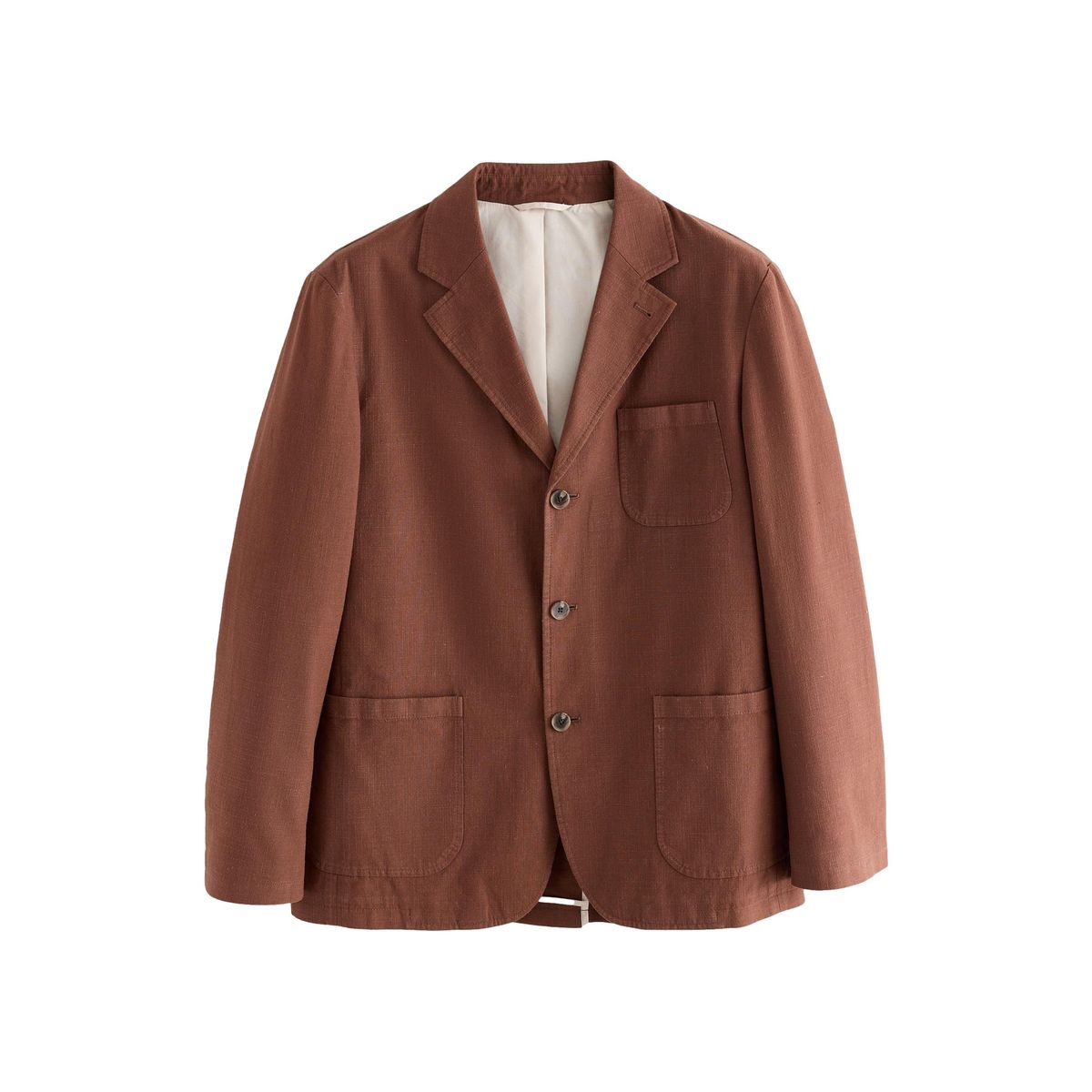 Veste de costume texturée en coton mélangé, NEXT