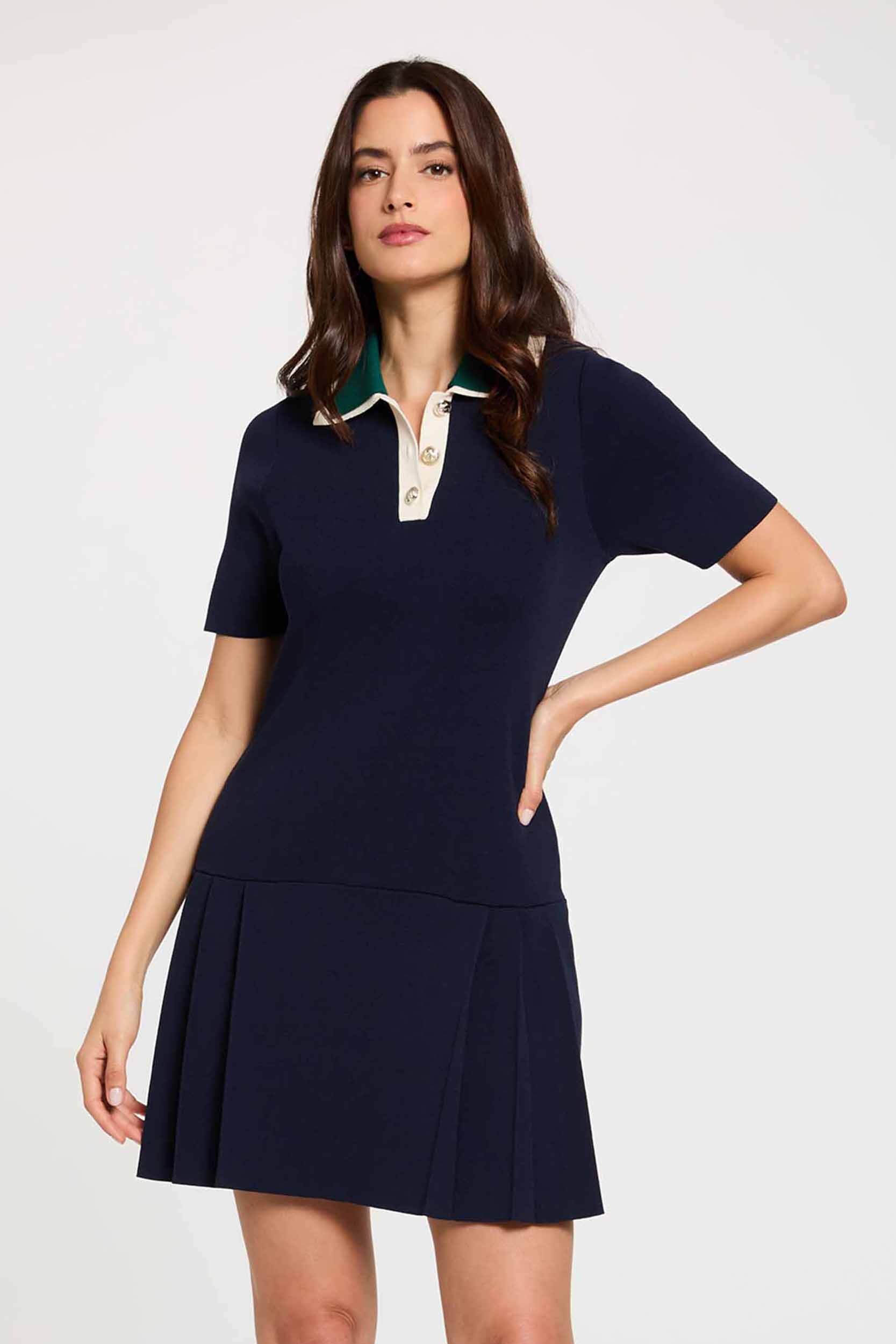Robe tricot plissée, MORGAN