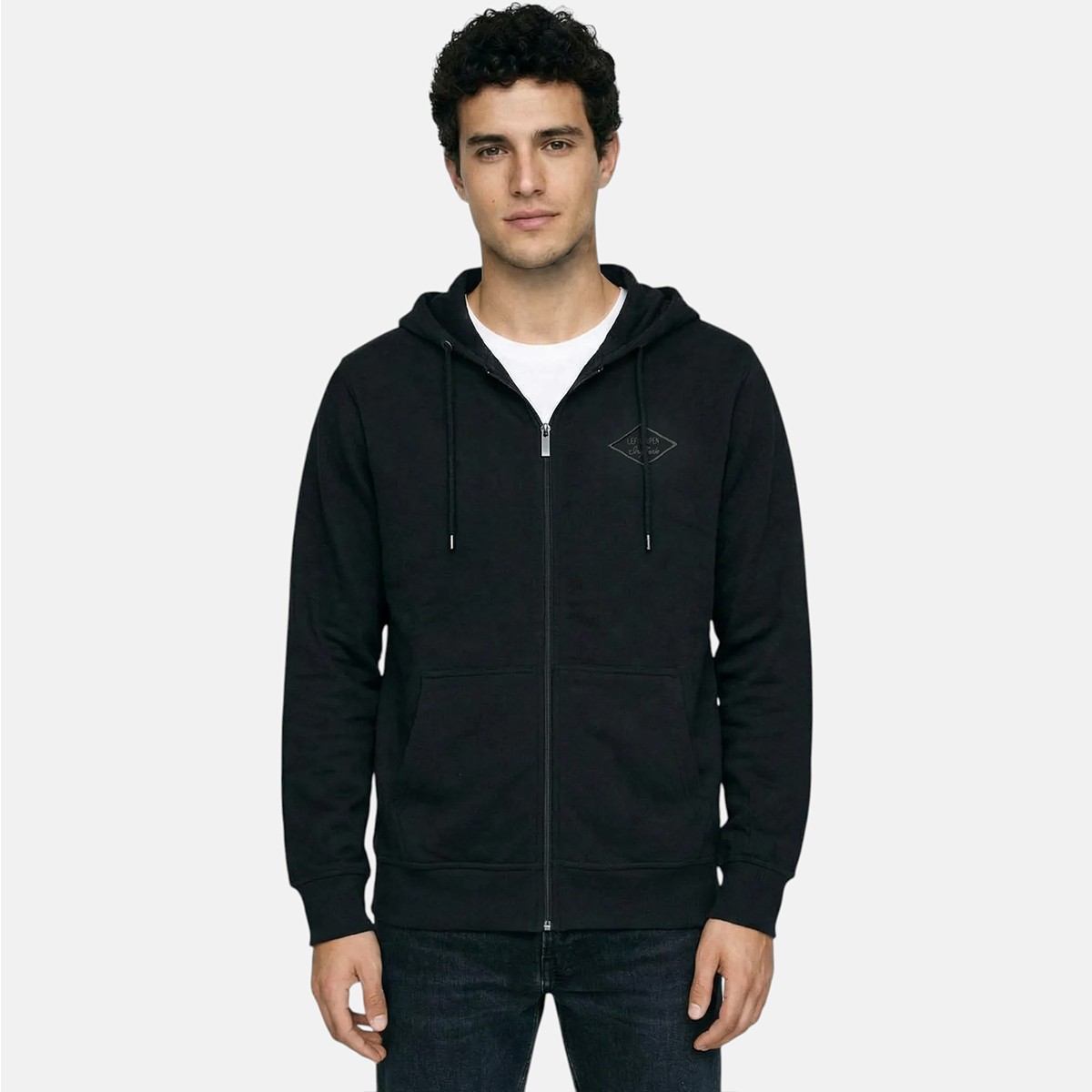 Veste zippée à capuche, finitions bord-côte COMFORT, LEE COOPER