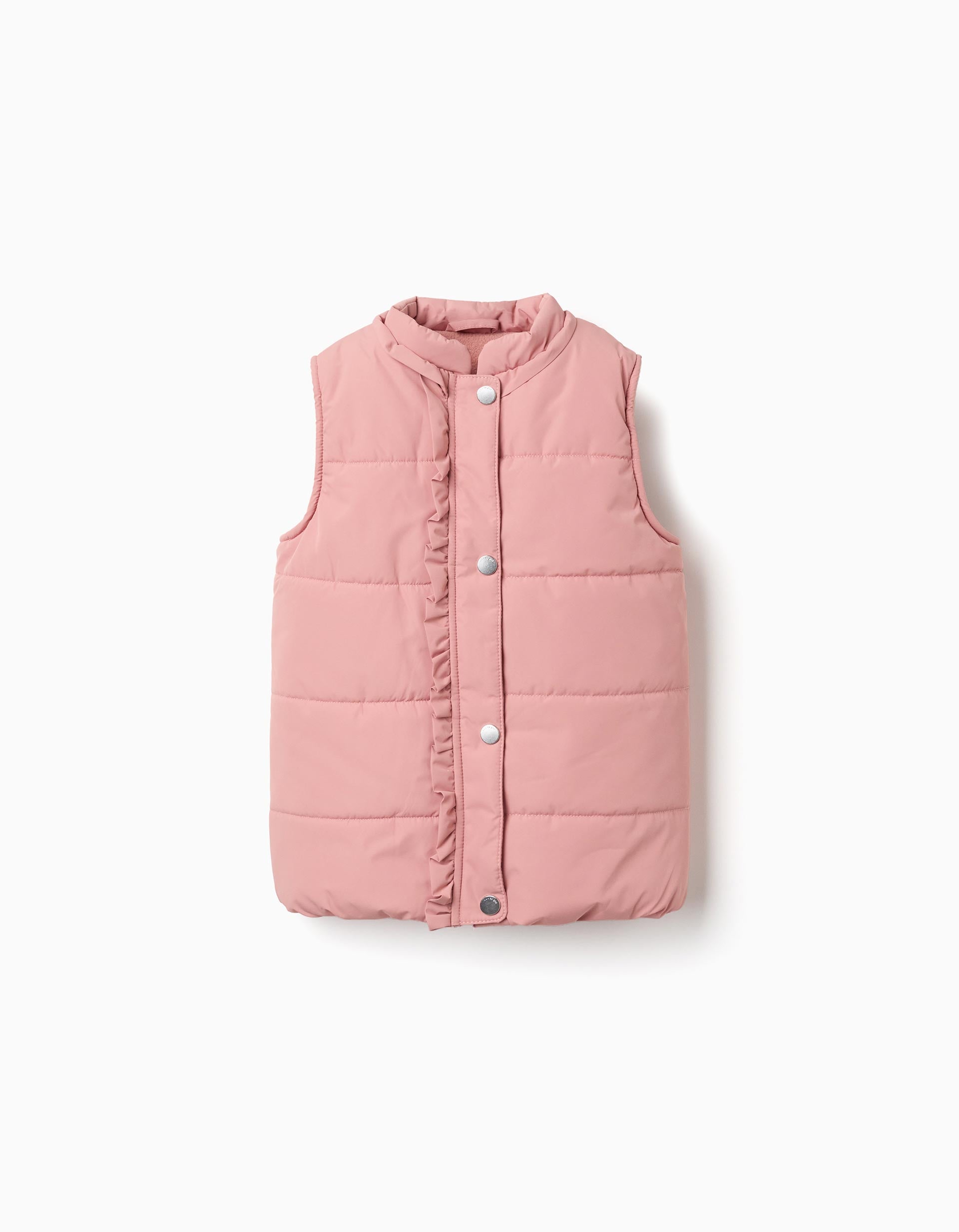 Doudoune sans manches avec doublure en polaire et volants, ZIPPY