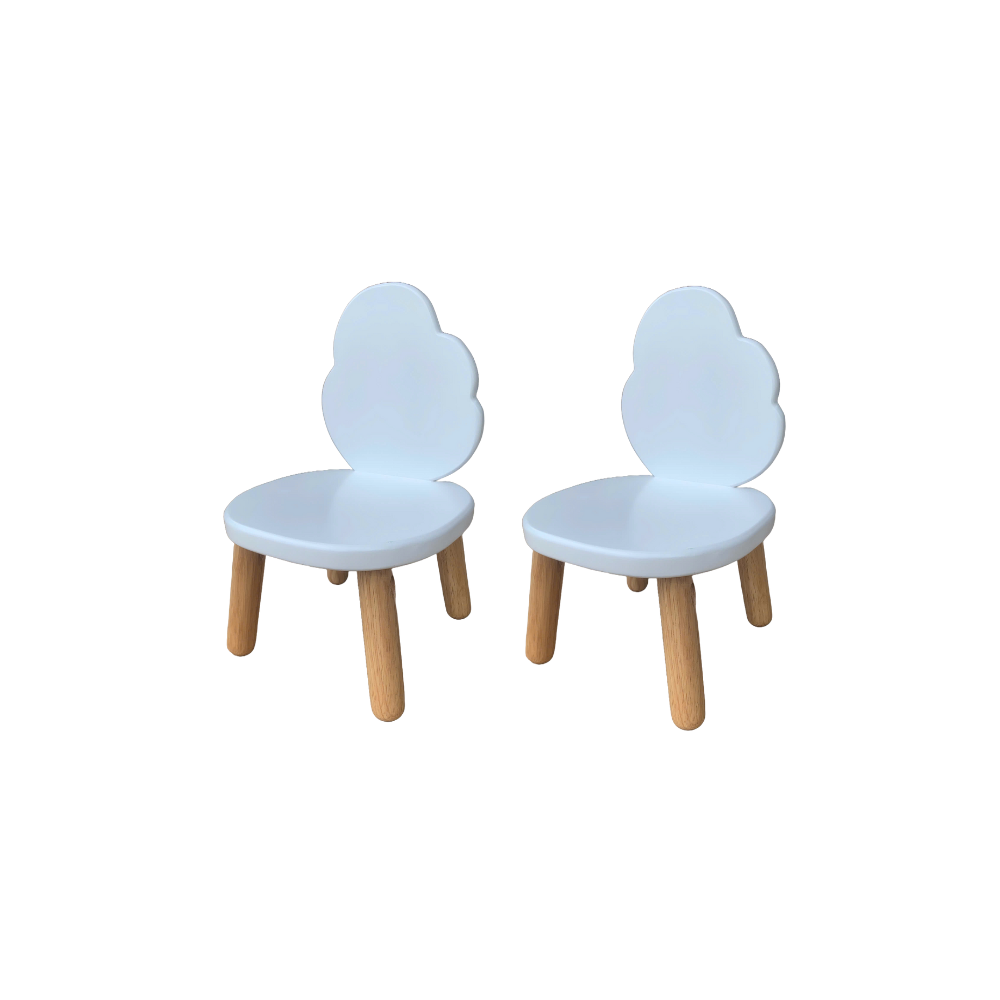 Lot de 2 Ma première chaise Enfant Nuage Blanc 1-4 ans, PIOUPIOU ET MERVEILLES